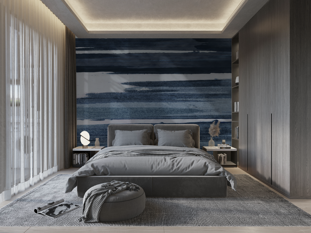 Crystal Cove in Midnight - Wallpaper Mural - Quick Ship