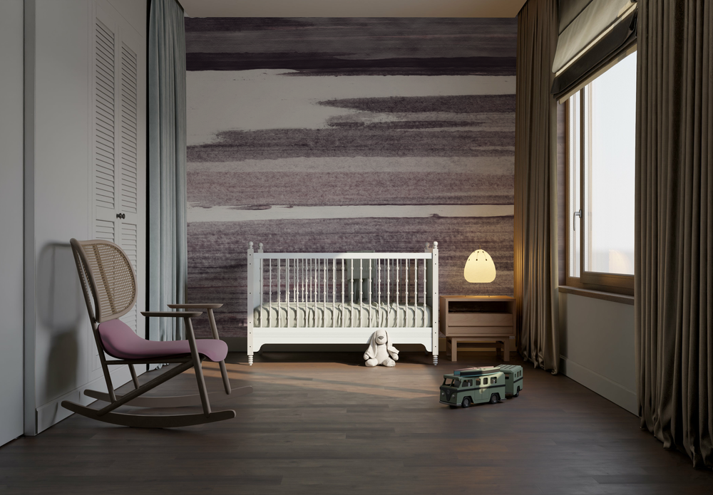 Crystal Cove in Orchid Mist - Wallpaper Mural - Quick Ship