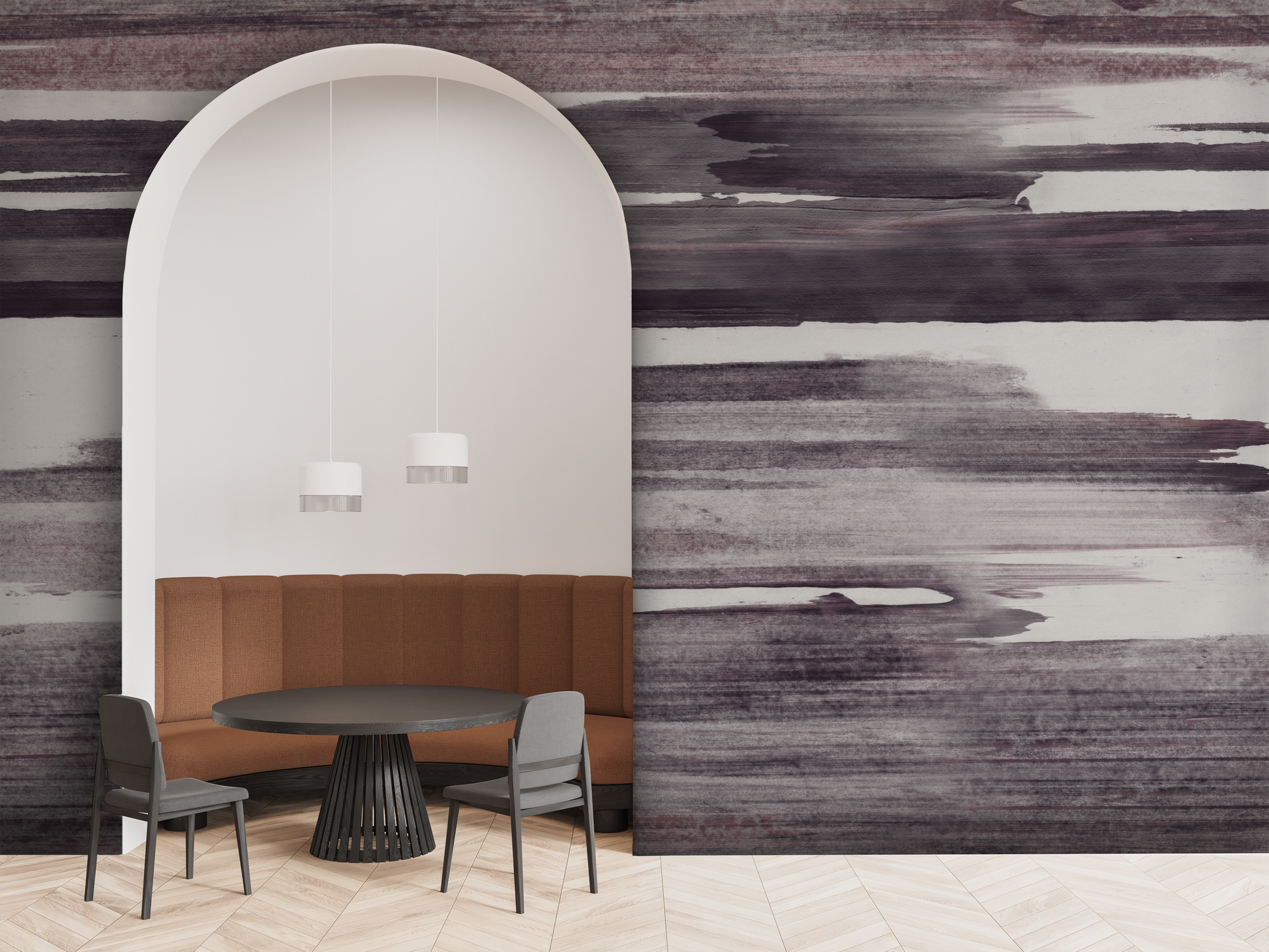 Crystal Cove in Orchid Mist - Wallpaper Mural - Quick Ship