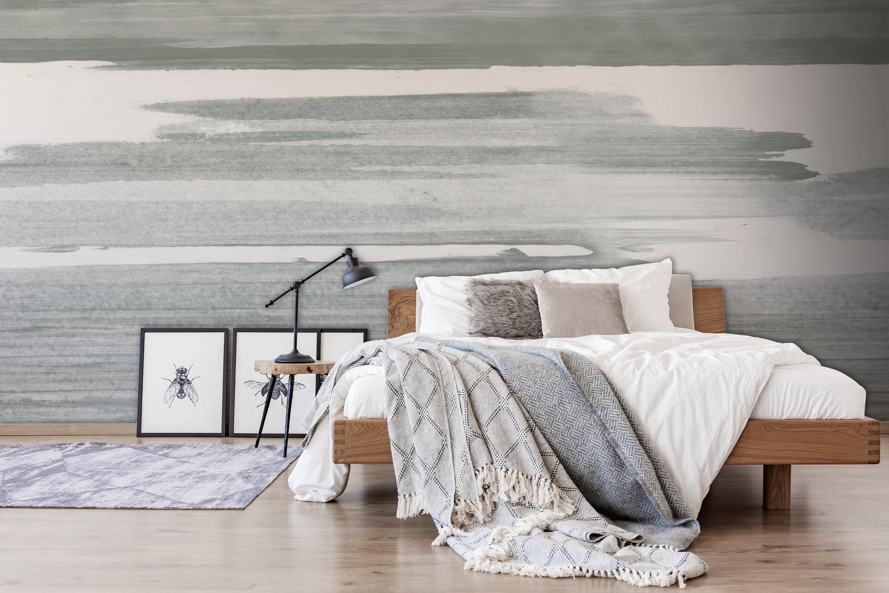 Image of Crystal Cove in Willow - Wallpaper Mural - Quick Ship