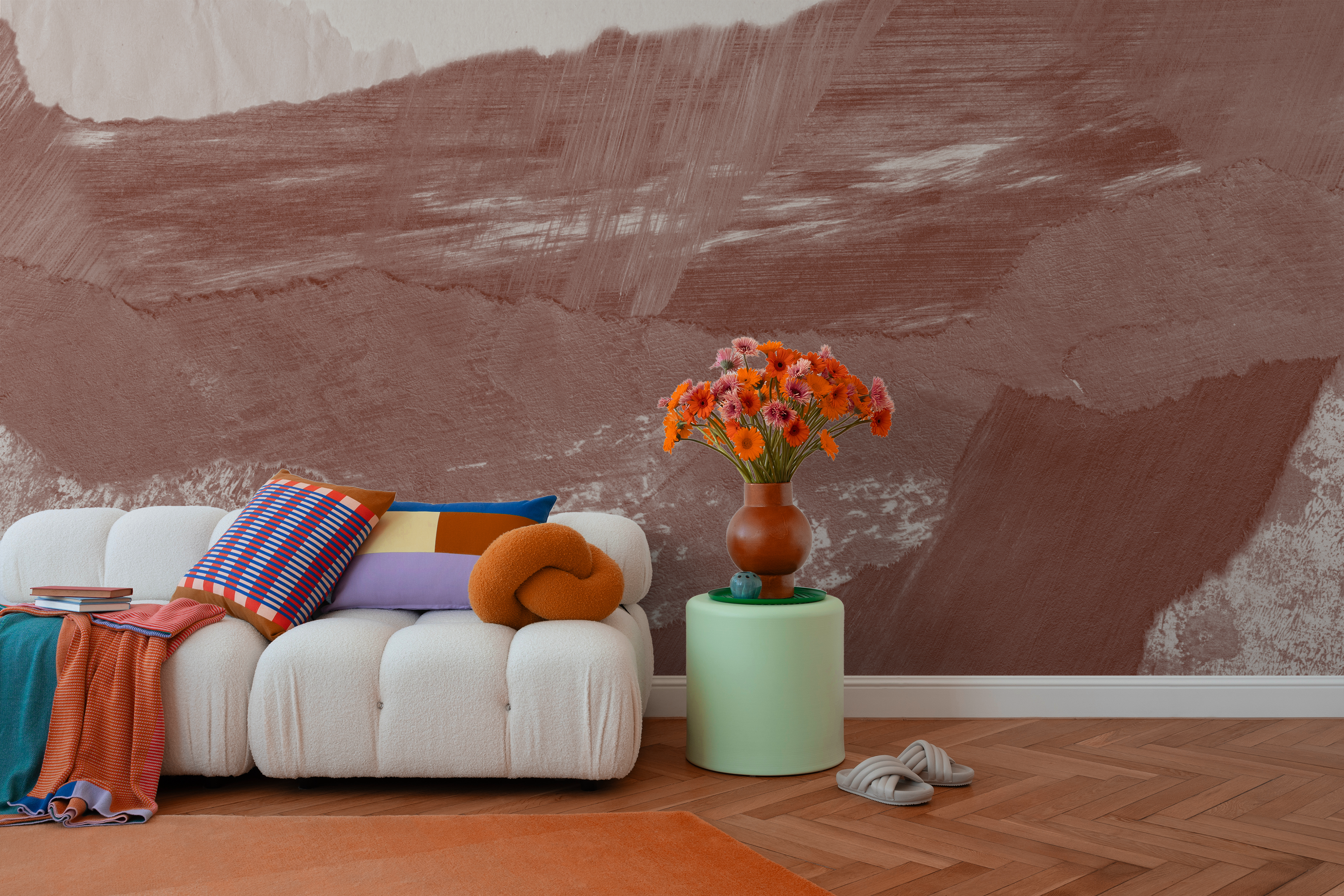 Image of Death Valley in Cinnabar - Wallpaper Mural - Quick Ship