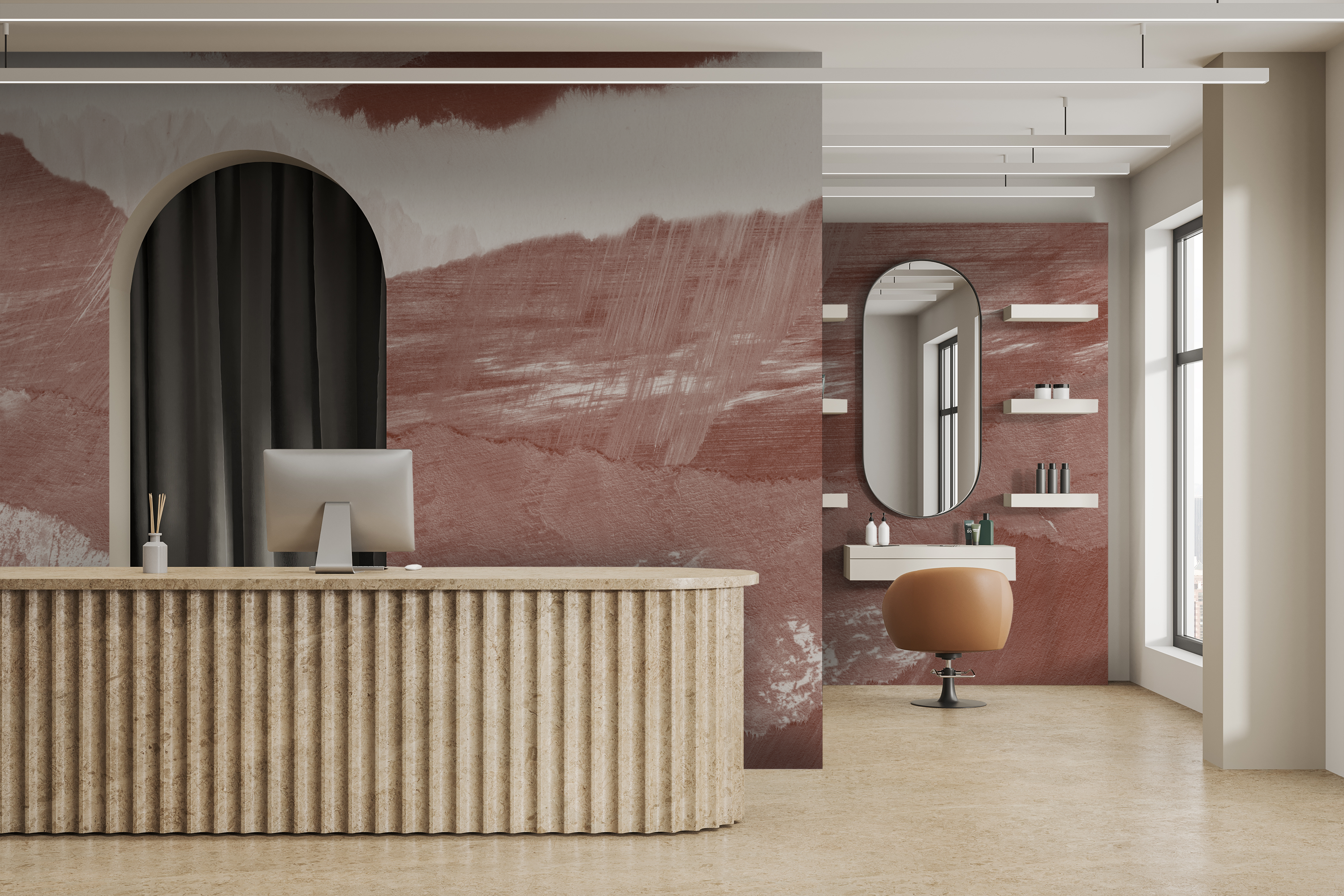 Image of Death Valley in Cinnabar - Wallpaper Mural - Quick Ship