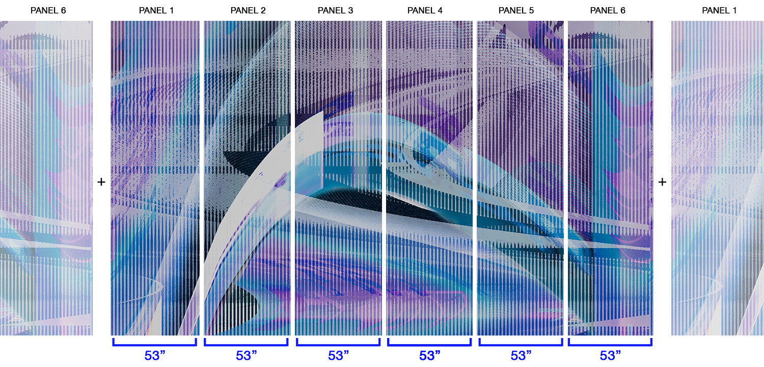 Image of Defiance in Blue - Wallpaper Mural - Quick Ship