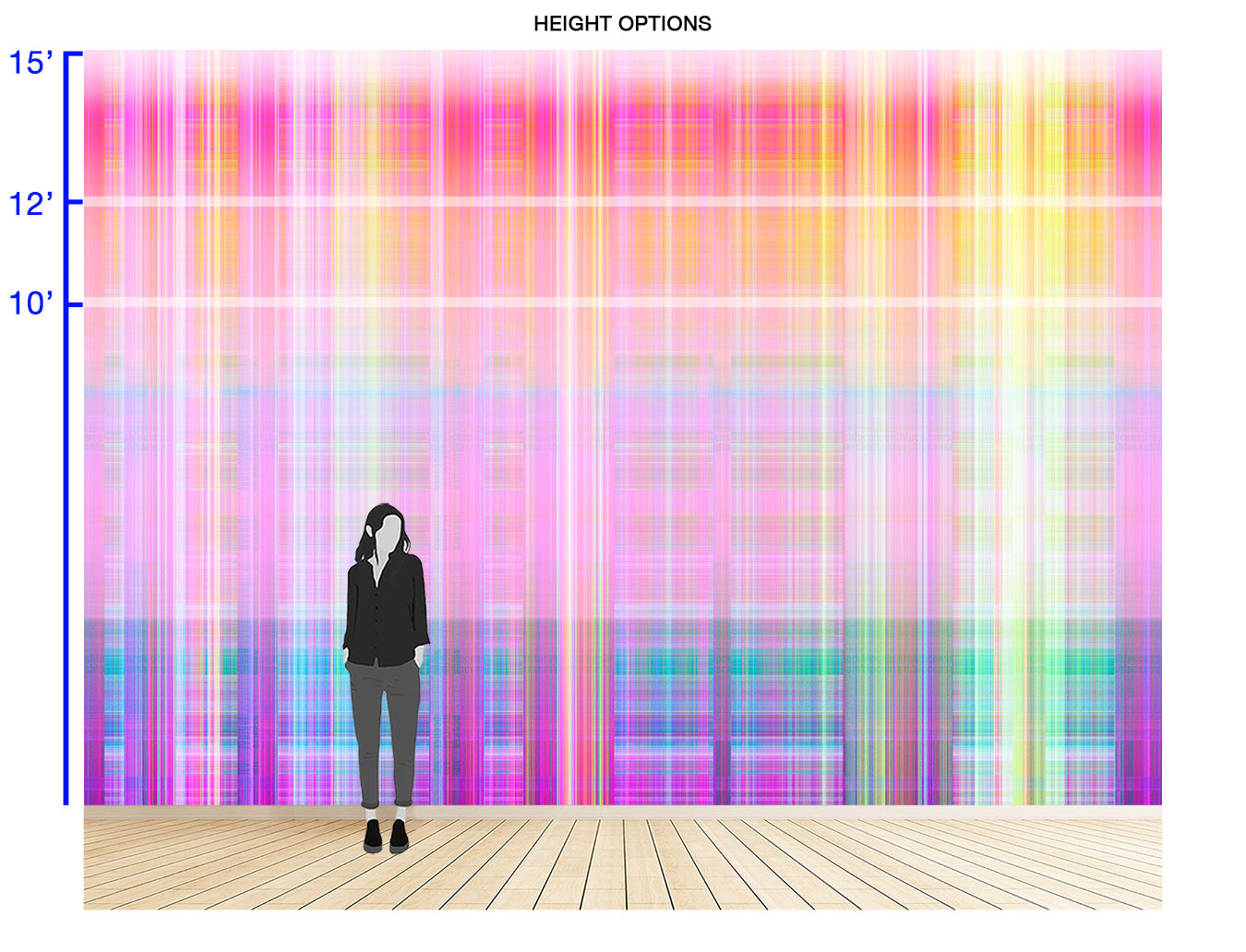 Image of Digital Plaid in Pink - Wallpaper Mural - Quick Ship