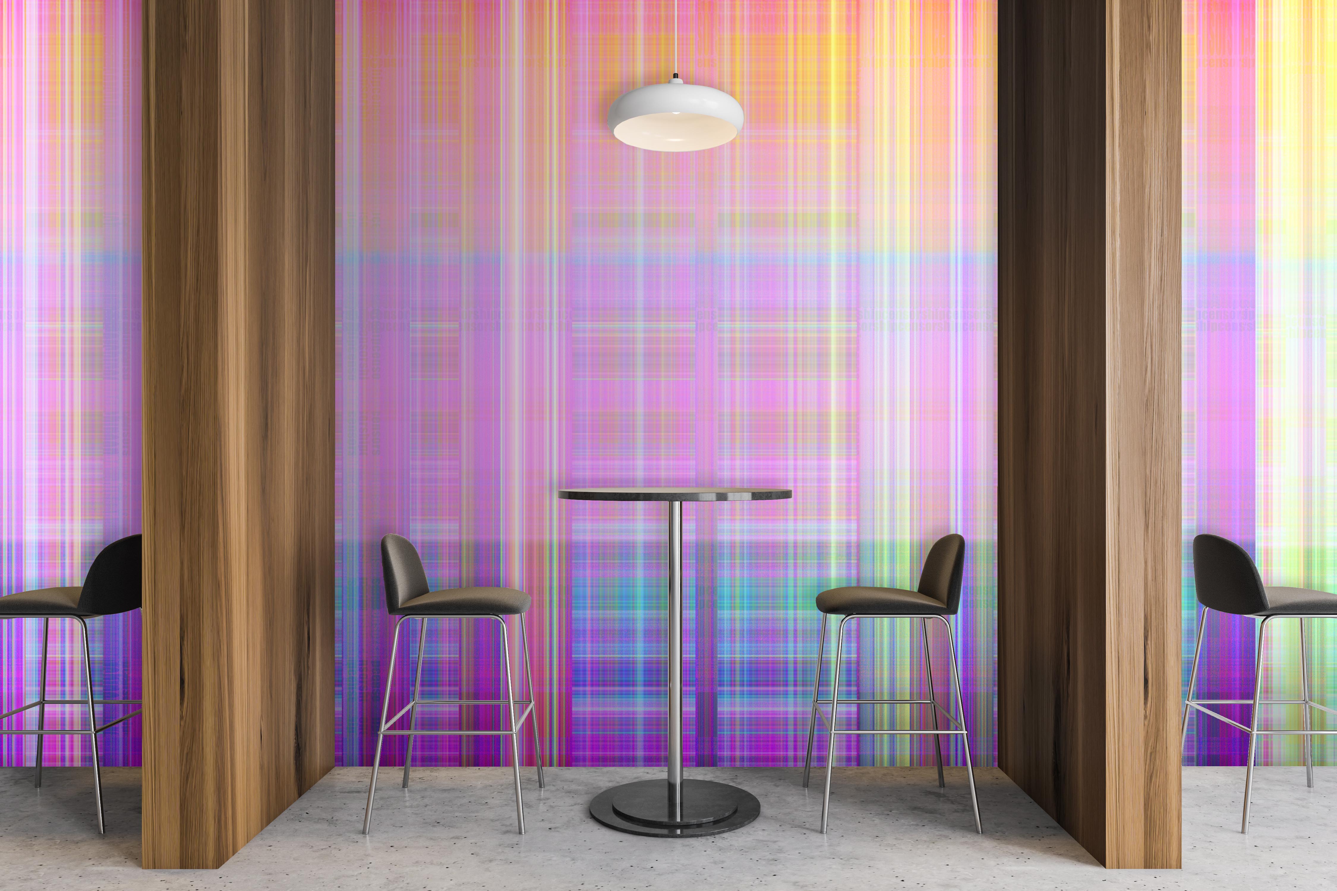 Image of Digital Plaid in Pink - Wallpaper Mural - Quick Ship