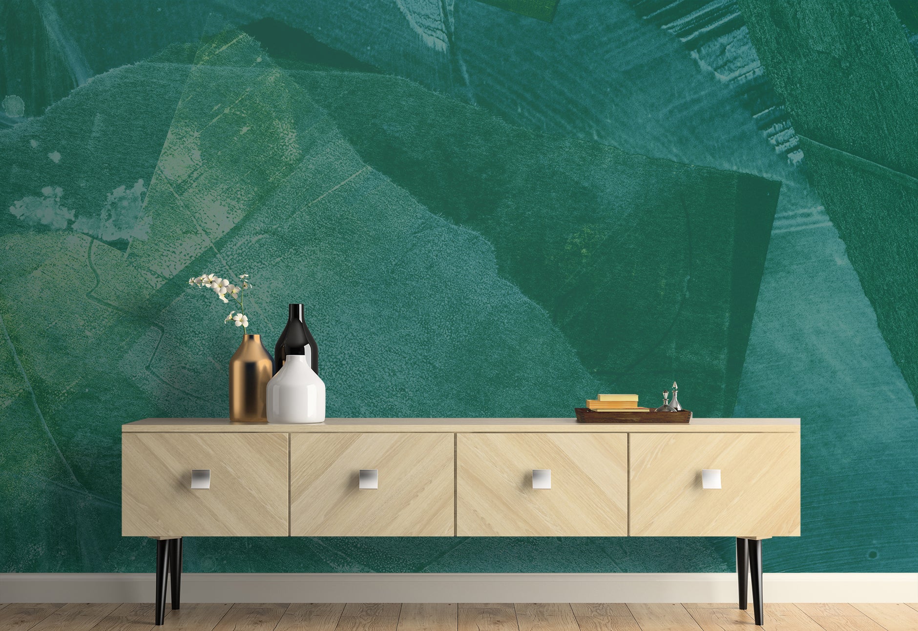 Image of Disassembled in Jade Made to Measure Mural