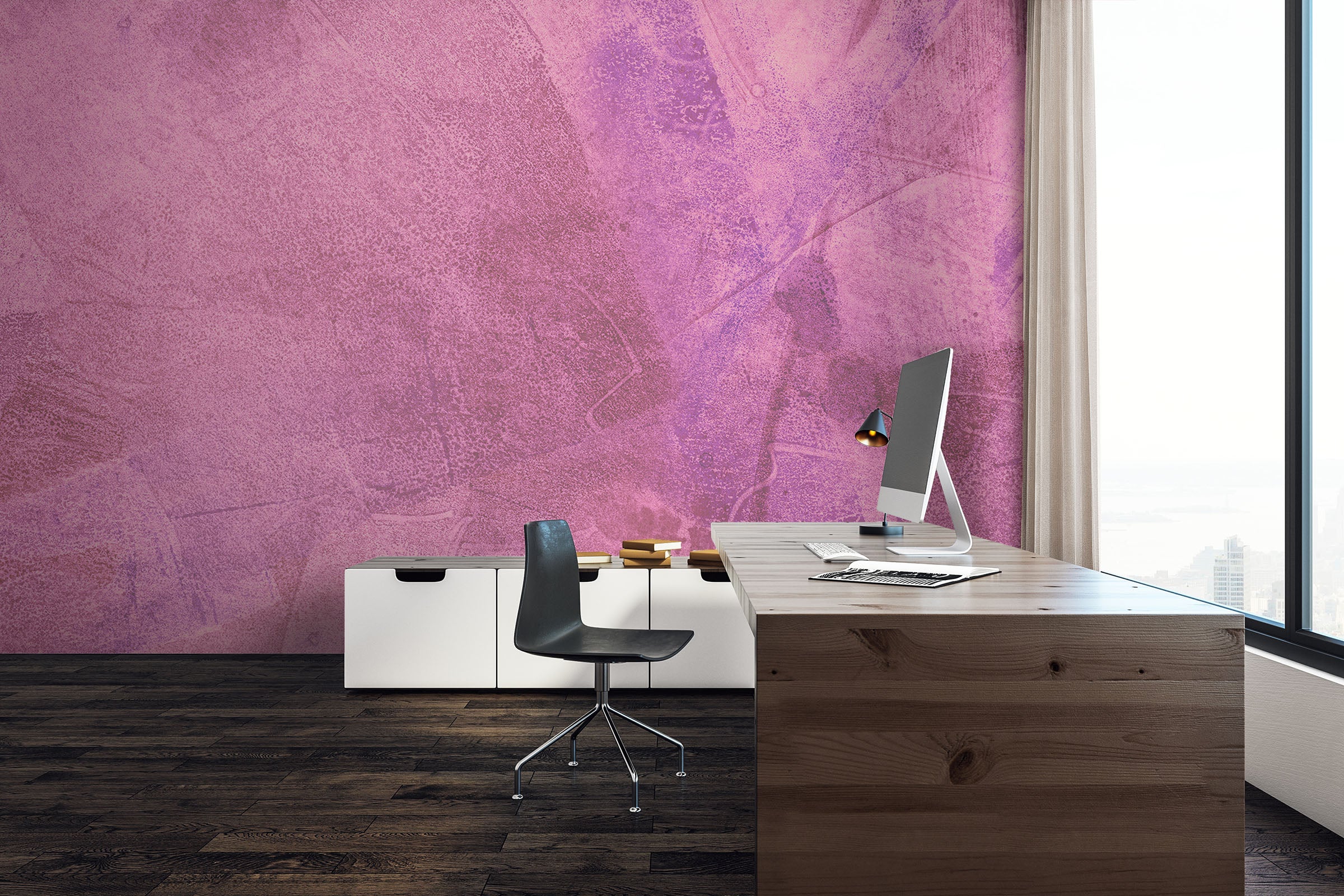 Image of Disassembled in Orchid Made to Measure Mural