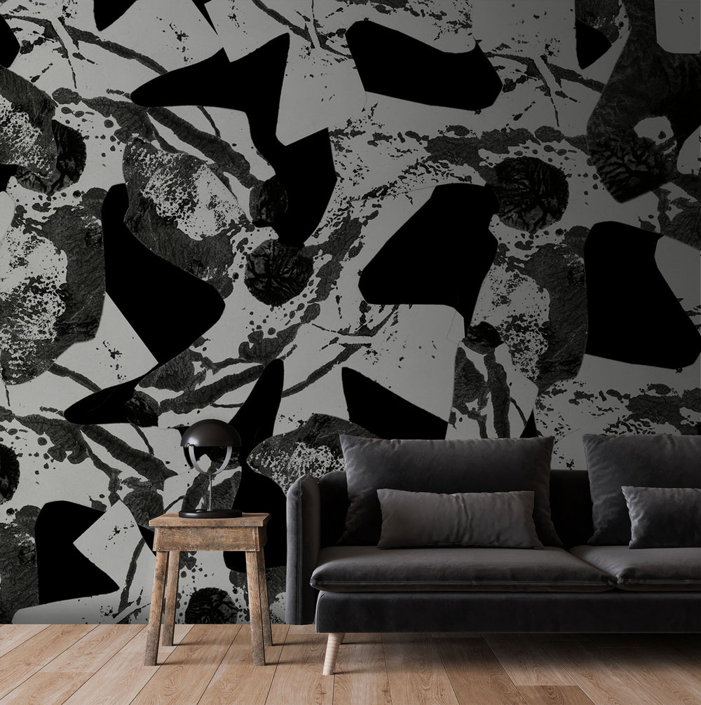 Discord in Black + White Made to Measure Mural