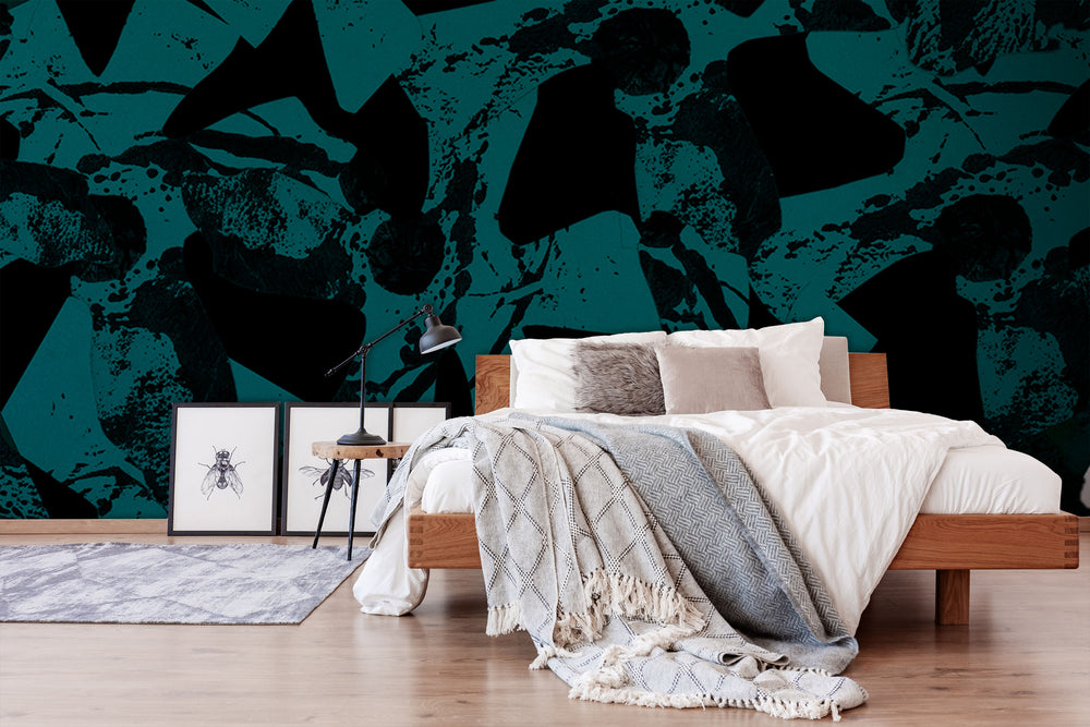 Discord in Teal + Black Made to Measure Mural