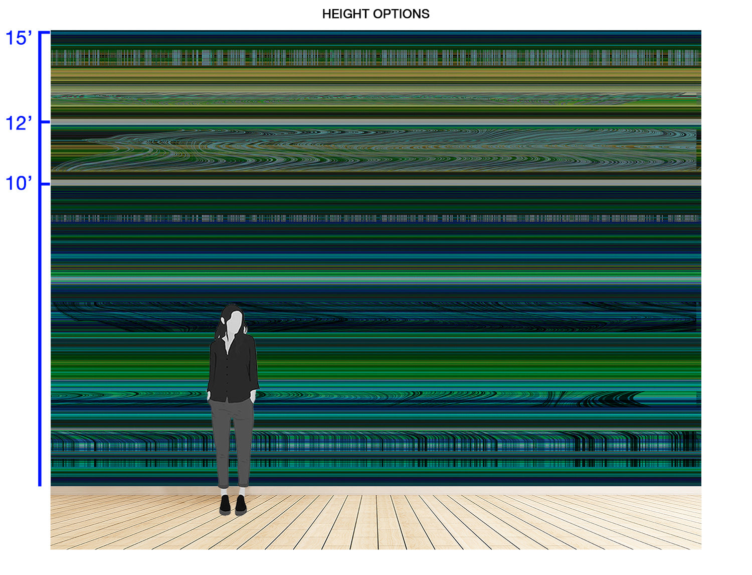 Image of Disruptive in Black - Wallpaper Mural- Quick Ship