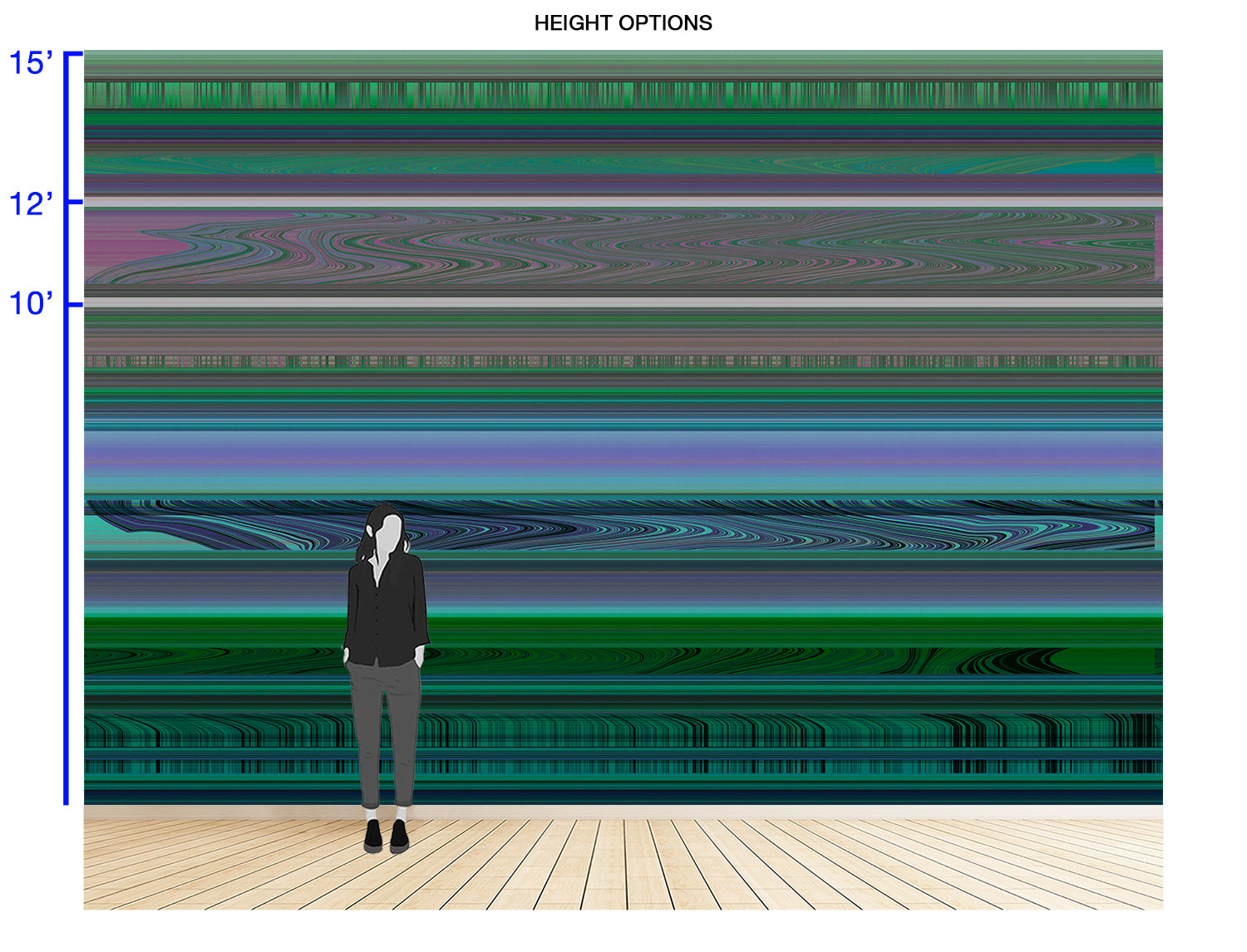 Image of Disruptive in Green - Wallpaper Mural - Quick Ship