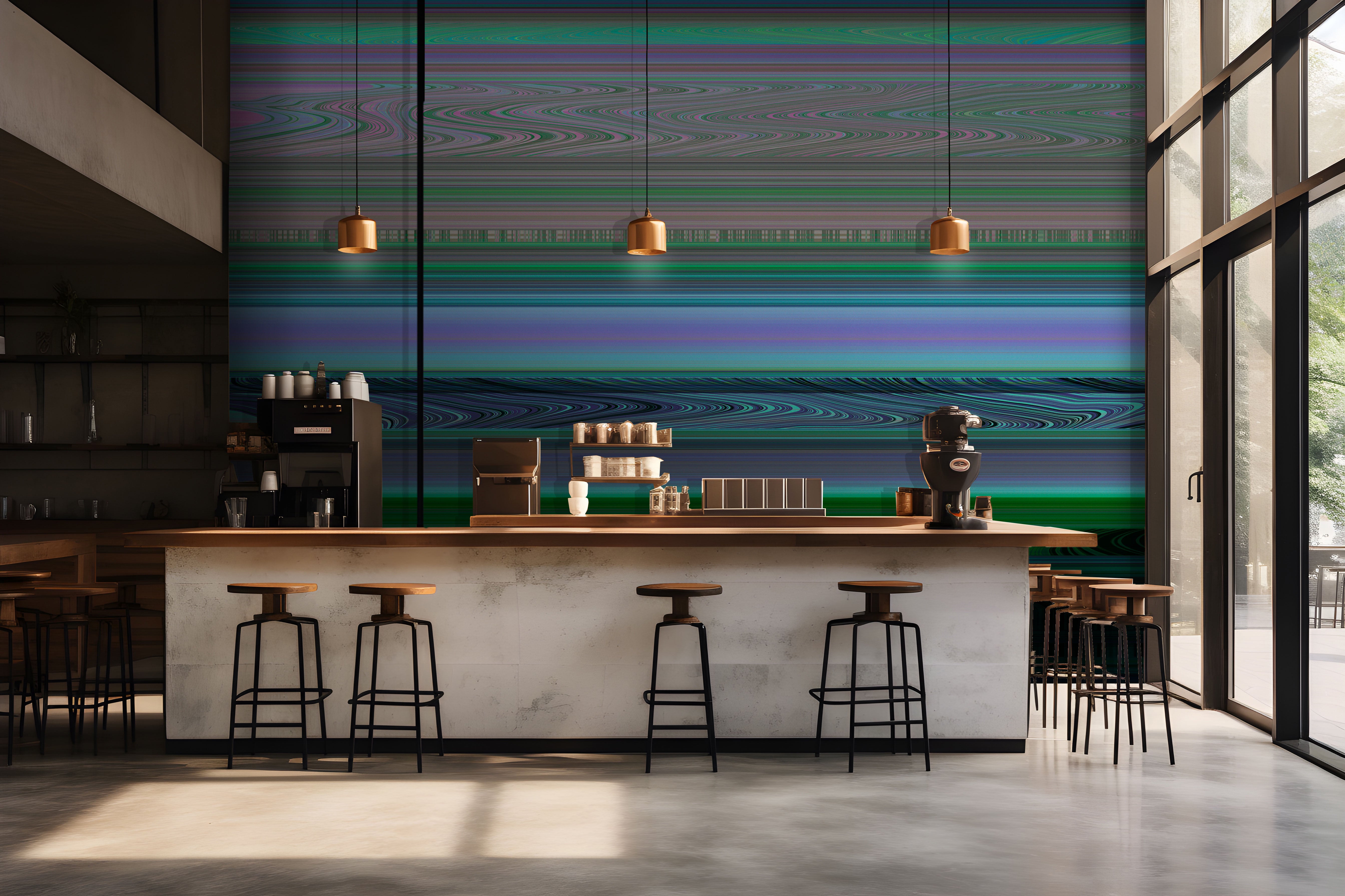 Image of Disruptive in Green - Wallpaper Mural - Quick Ship