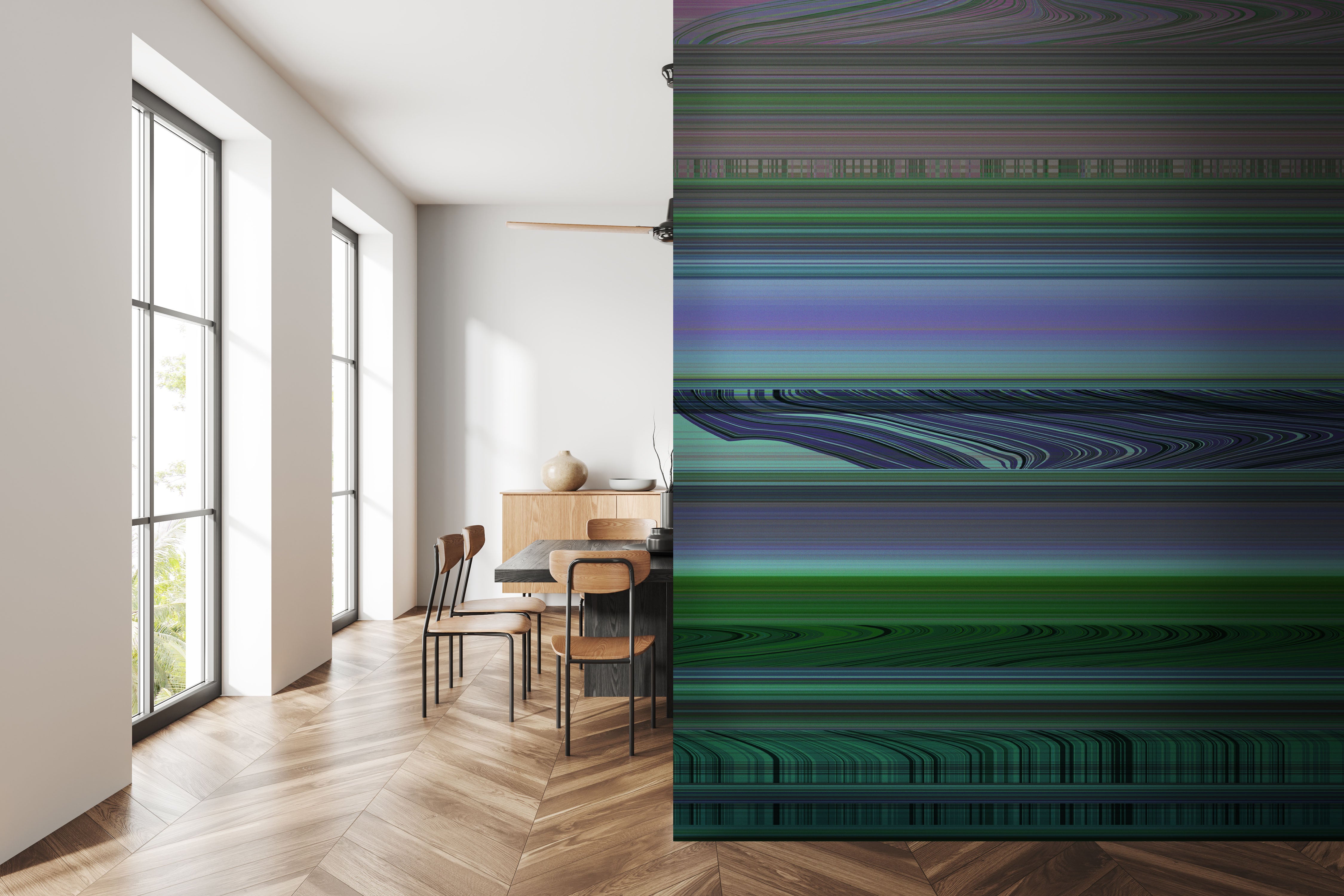 Image of Disruptive in Green - Wallpaper Mural - Quick Ship