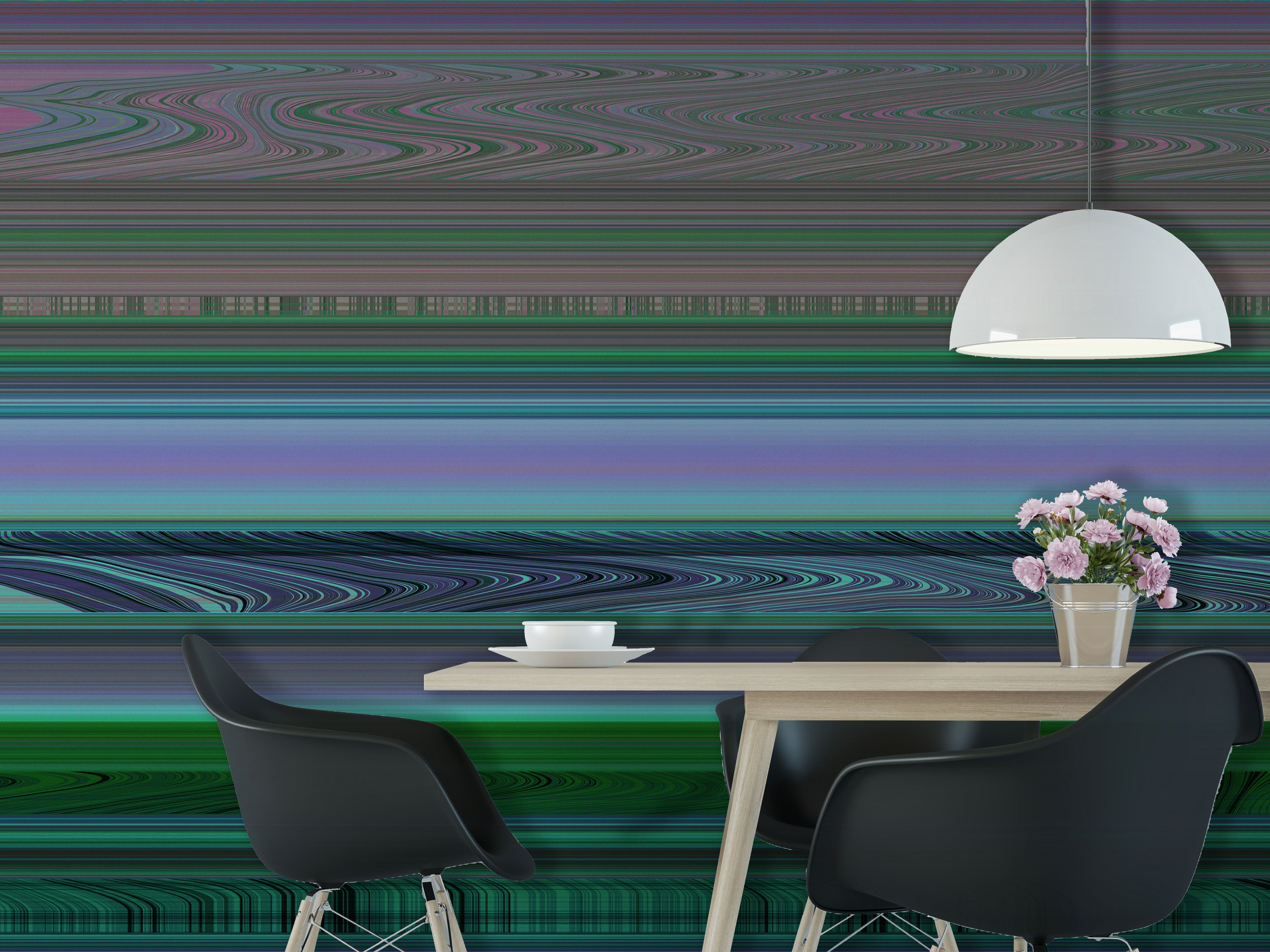 Image of Disruptive in Green - Wallpaper Mural - Quick Ship
