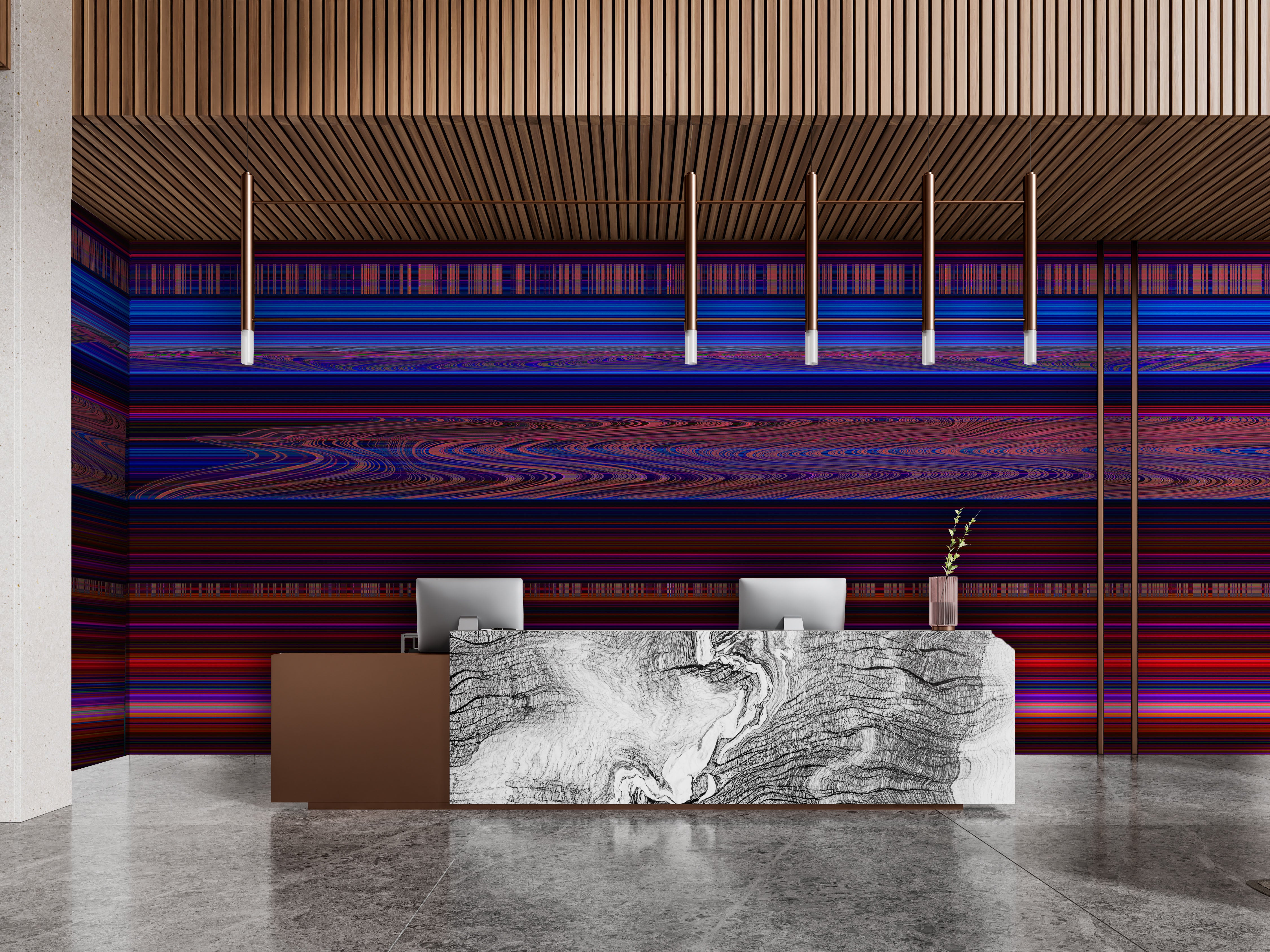 Image of Disruptive in Purple - Wallpaper Mural - Quick Ship