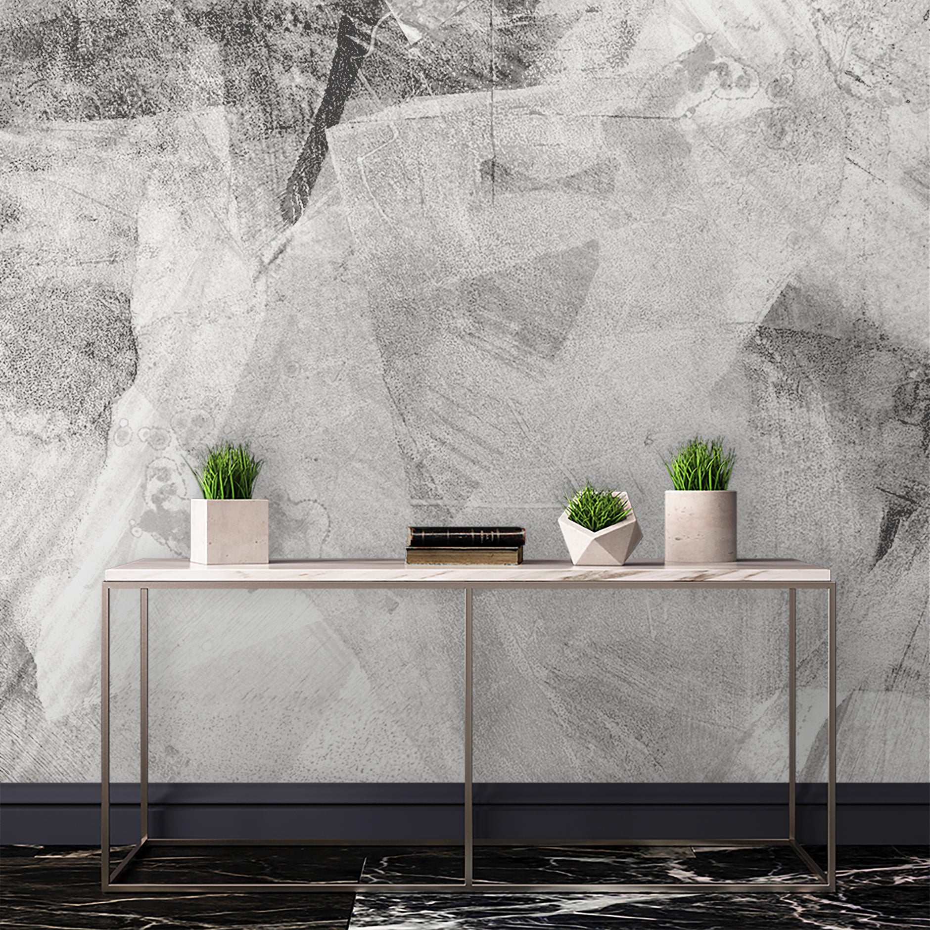 Distortion in Stone Made to Mural