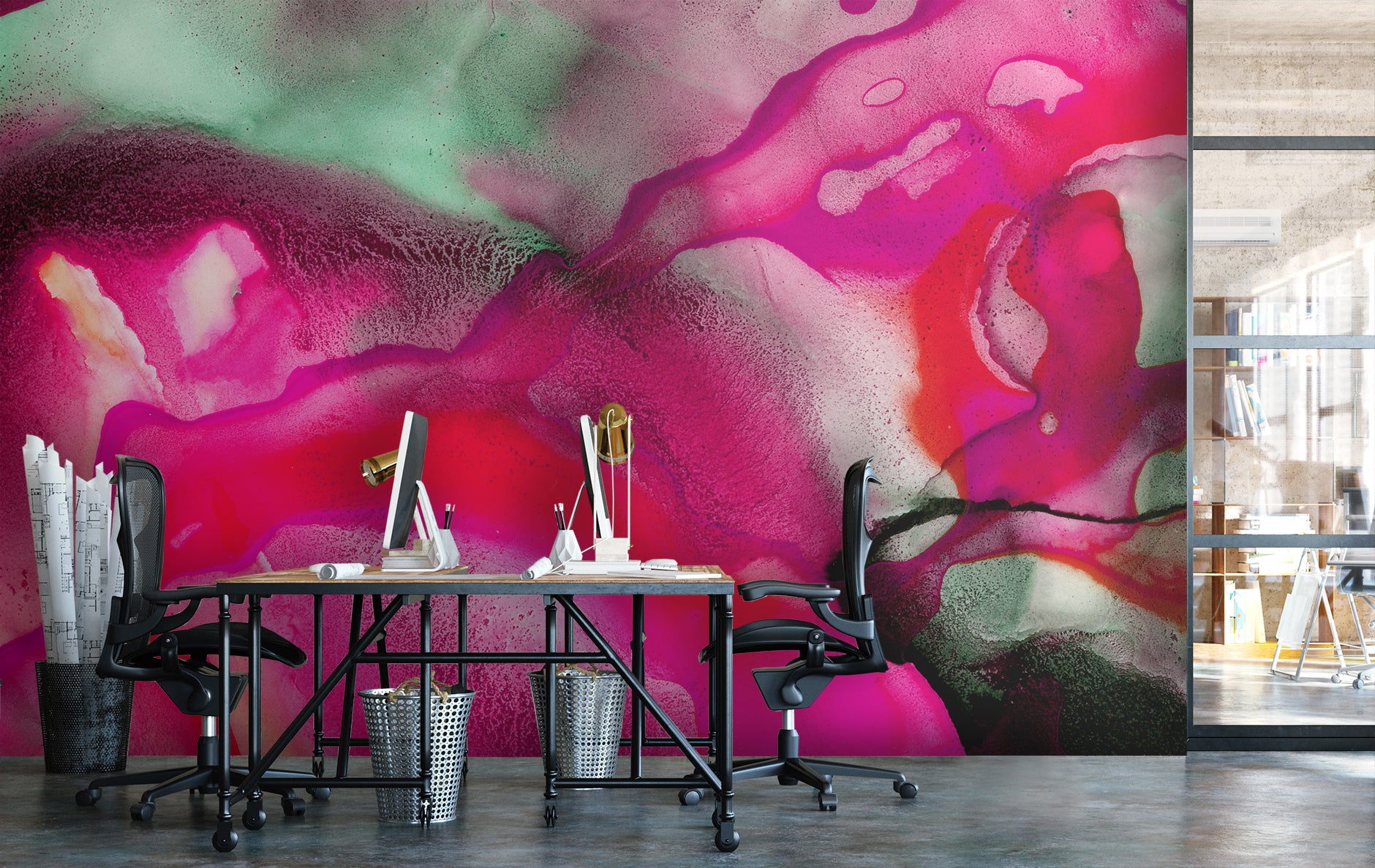 Electric Pink Made to Measure Mural