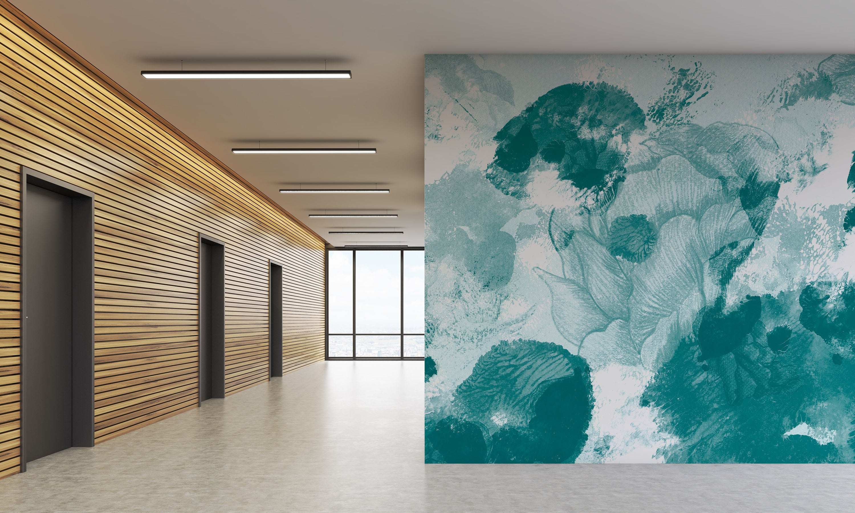 Image of Elevate in Teal - Quick Ship Mural