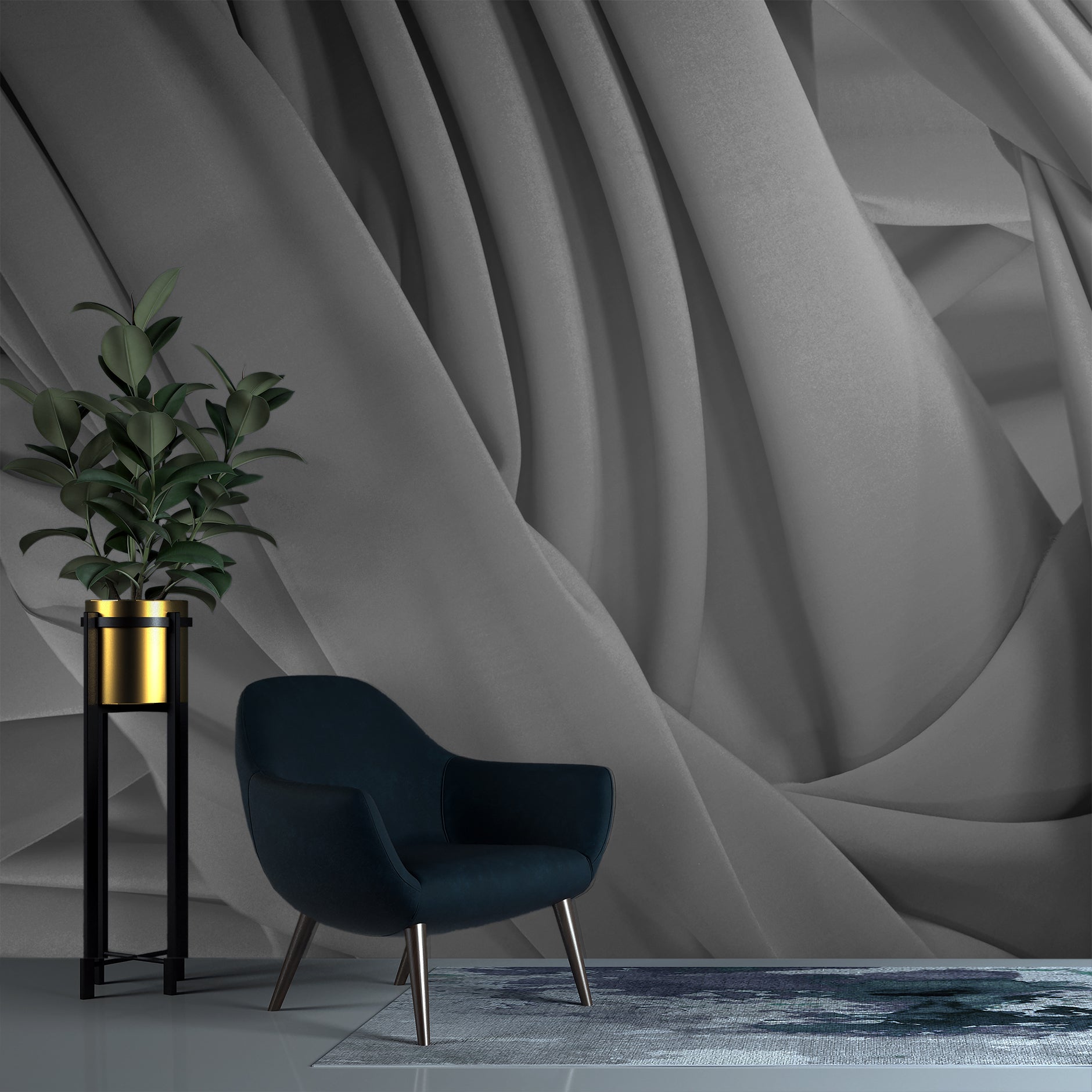 Image of Emmaucher Gris Made to Measure Mural