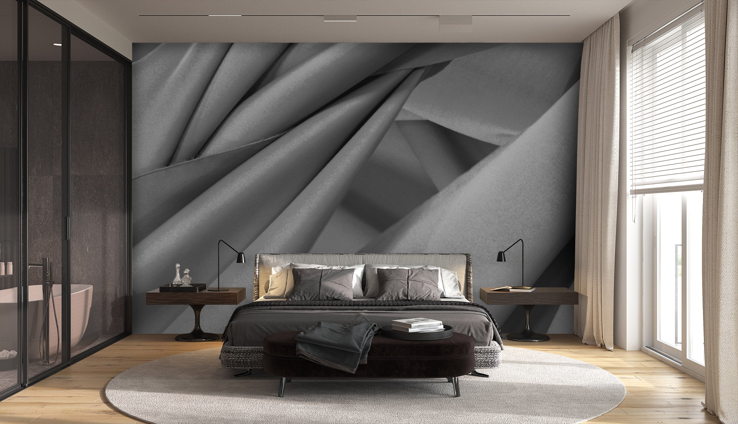 Image of Emmaucher Gris Made to Measure Mural