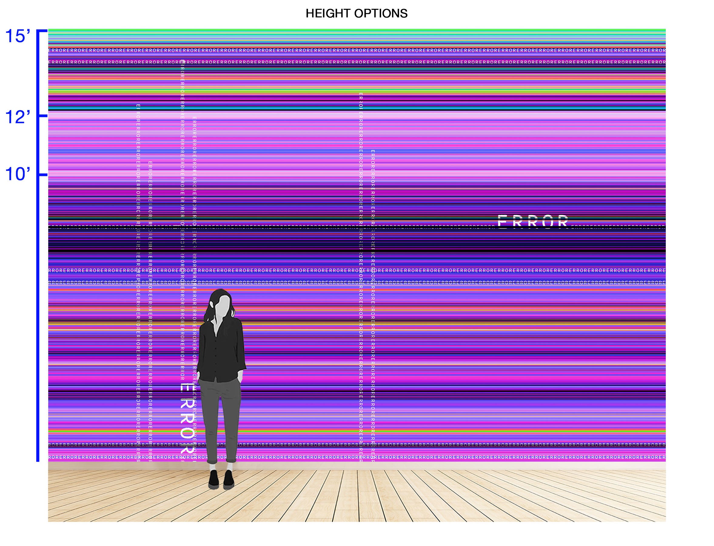Image of Error Code in Digital Lavender - Wallpaper Mural - Quick Ship