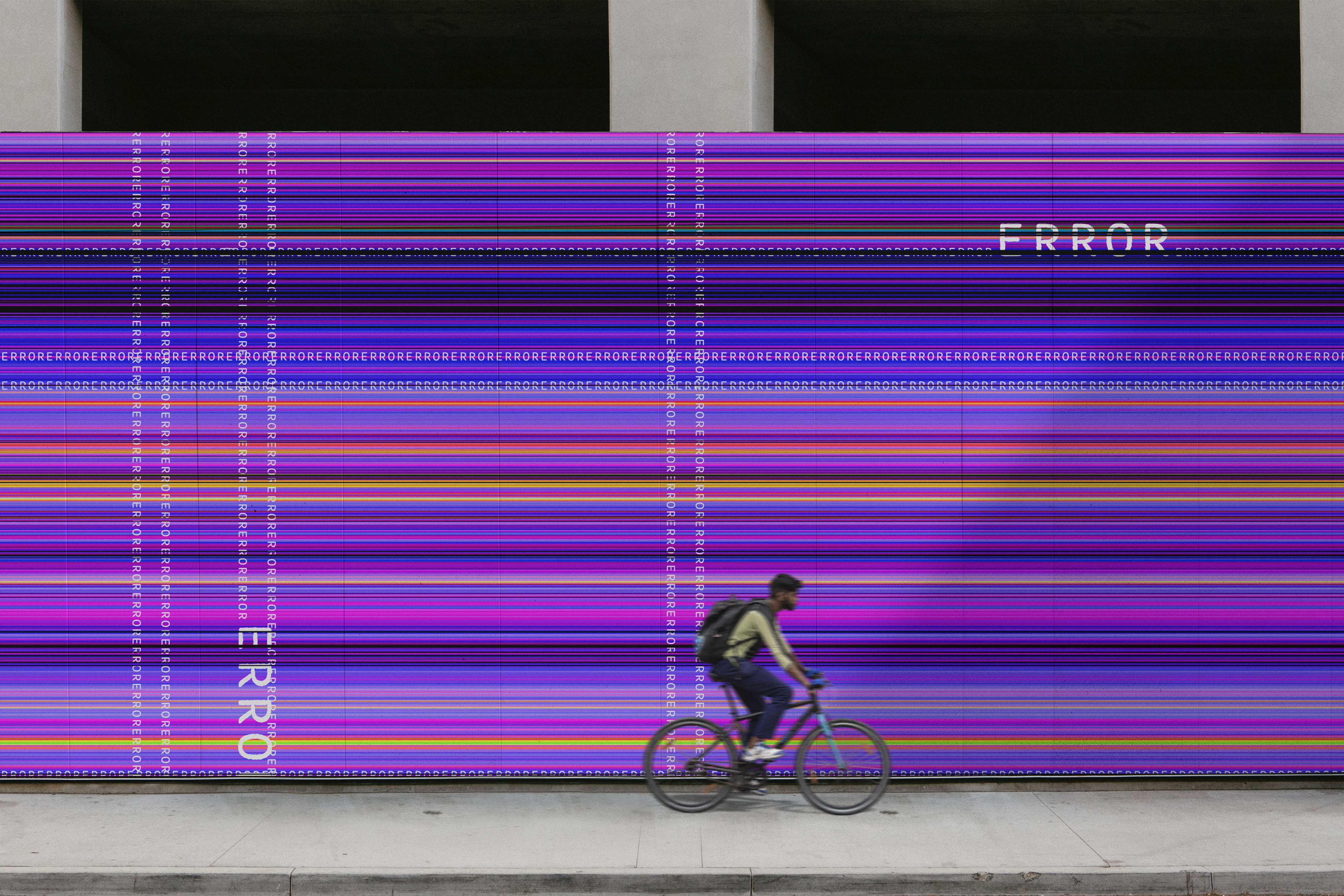 Image of Error Code in Digital Lavender - Wallpaper Mural - Quick Ship