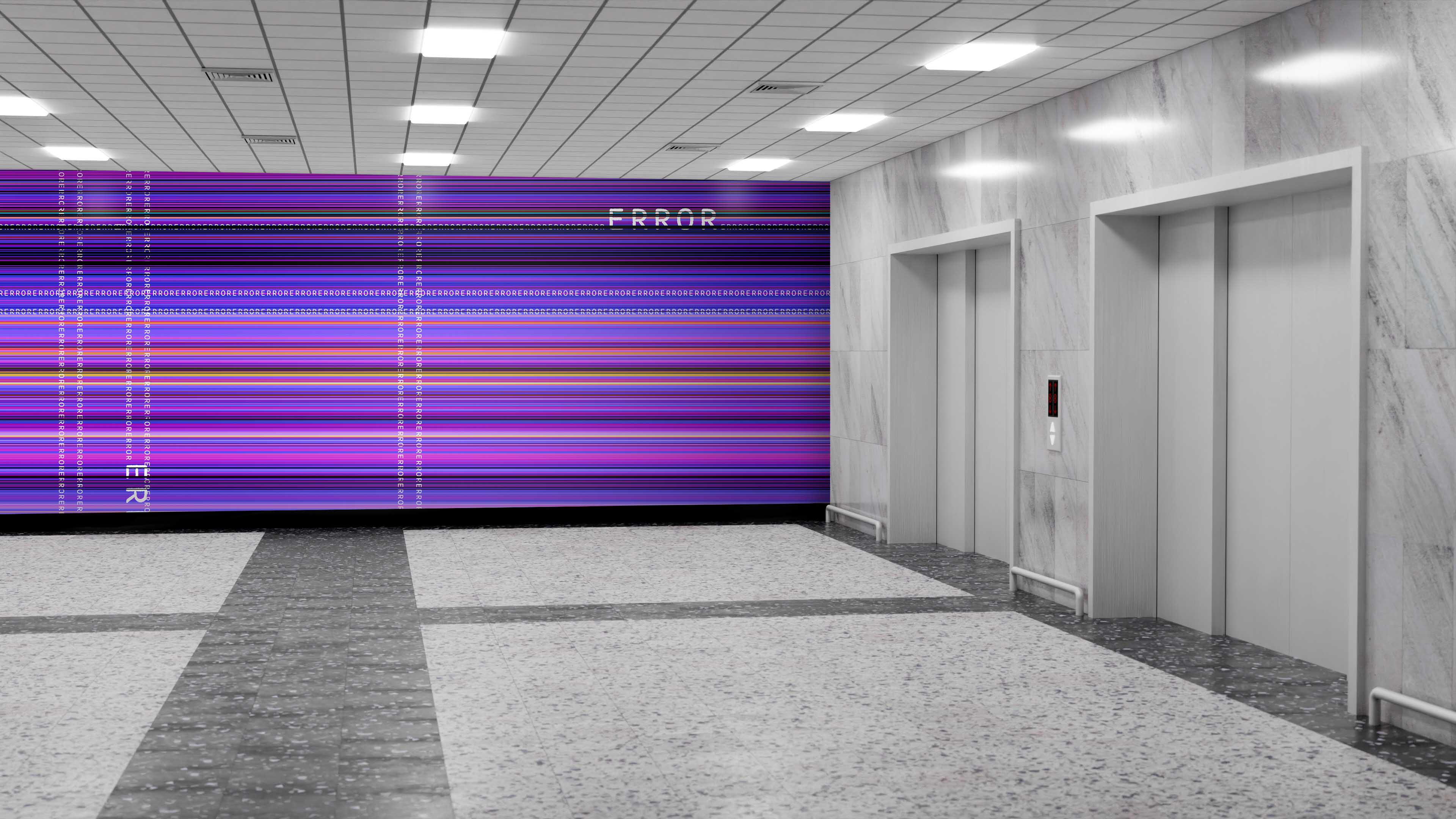 Image of Error Code in Digital Lavender - Wallpaper Mural - Quick Ship