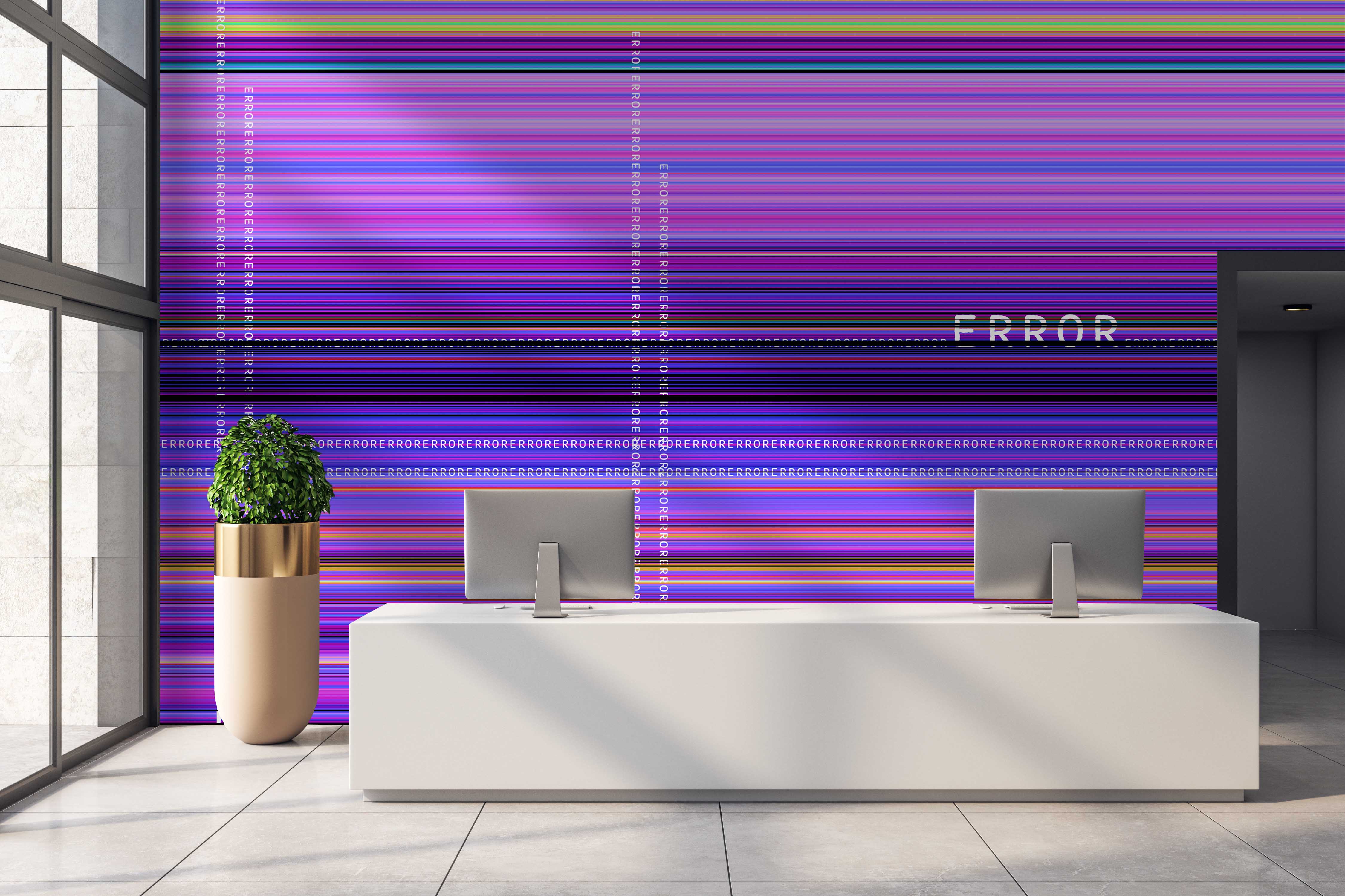 Image of Error Code in Digital Lavender - Wallpaper Mural - Quick Ship
