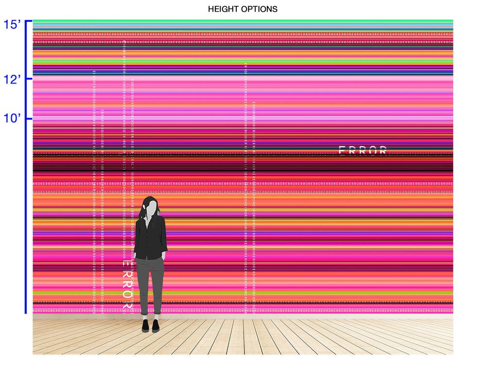 Error Code in Hot Pink - Wallpaper Mural - Quick Ship