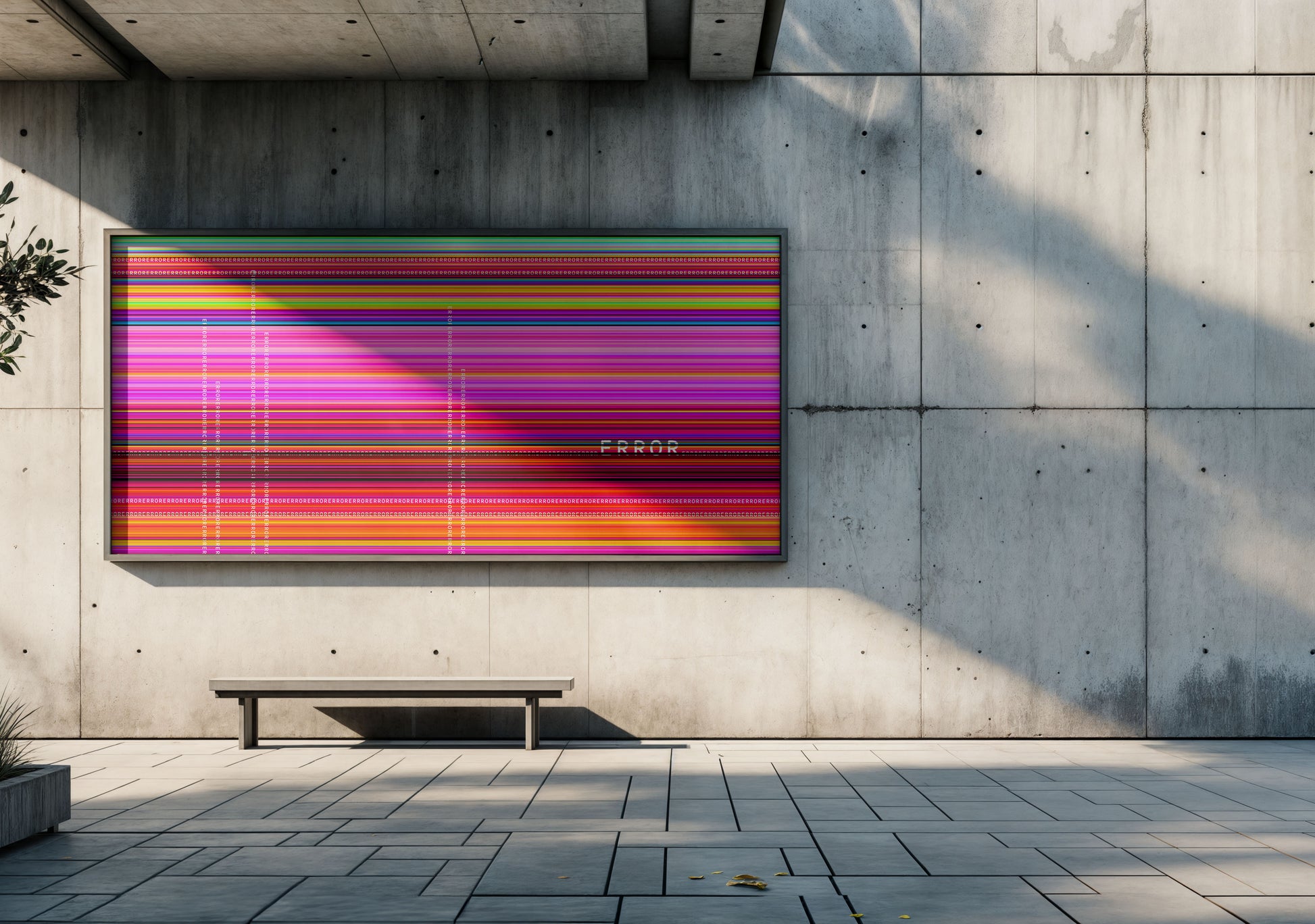 Error Code in Hot Pink - Wallpaper Mural - Quick Ship