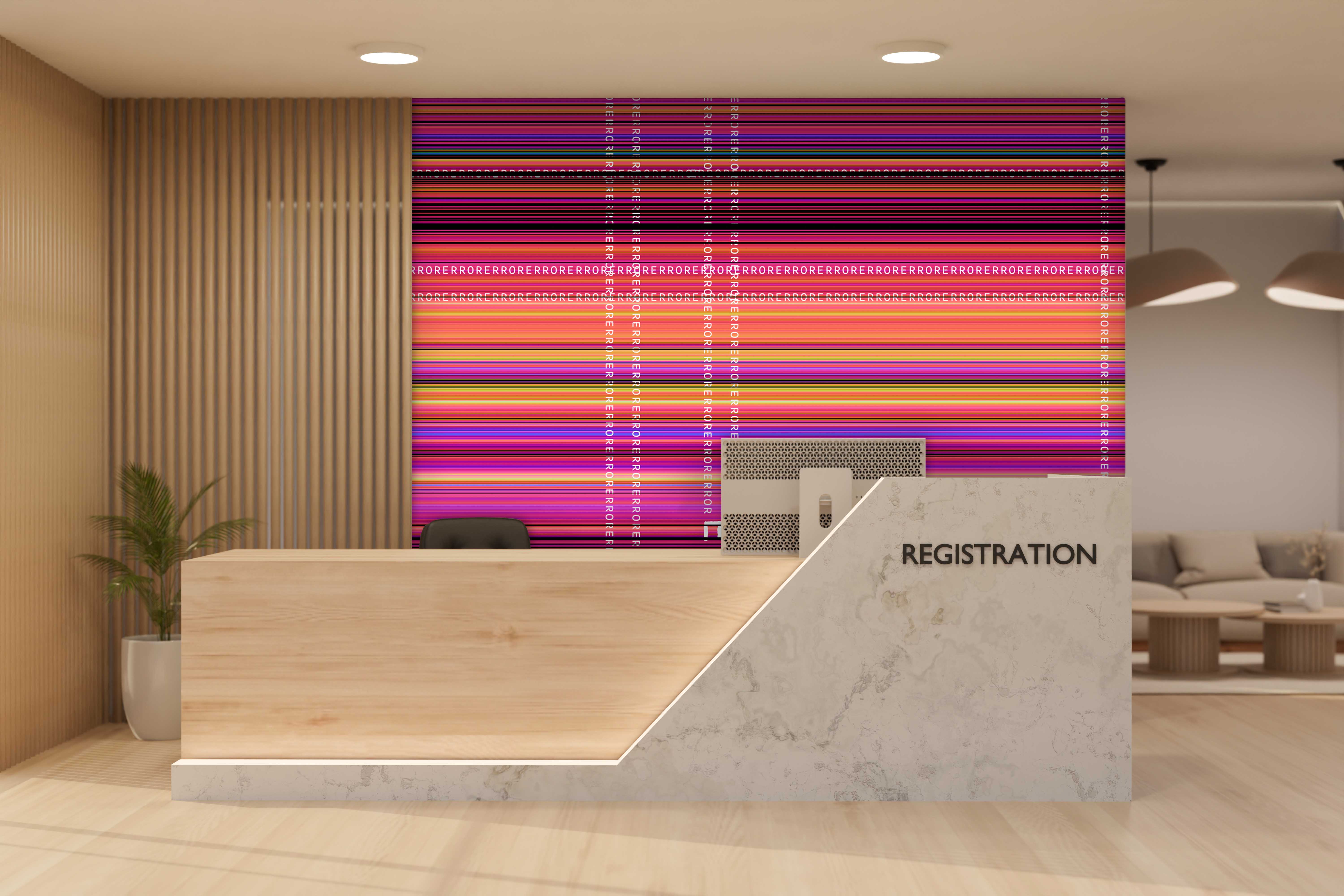Image of Error Code in Hot Pink - Wallpaper Mural - Quick Ship