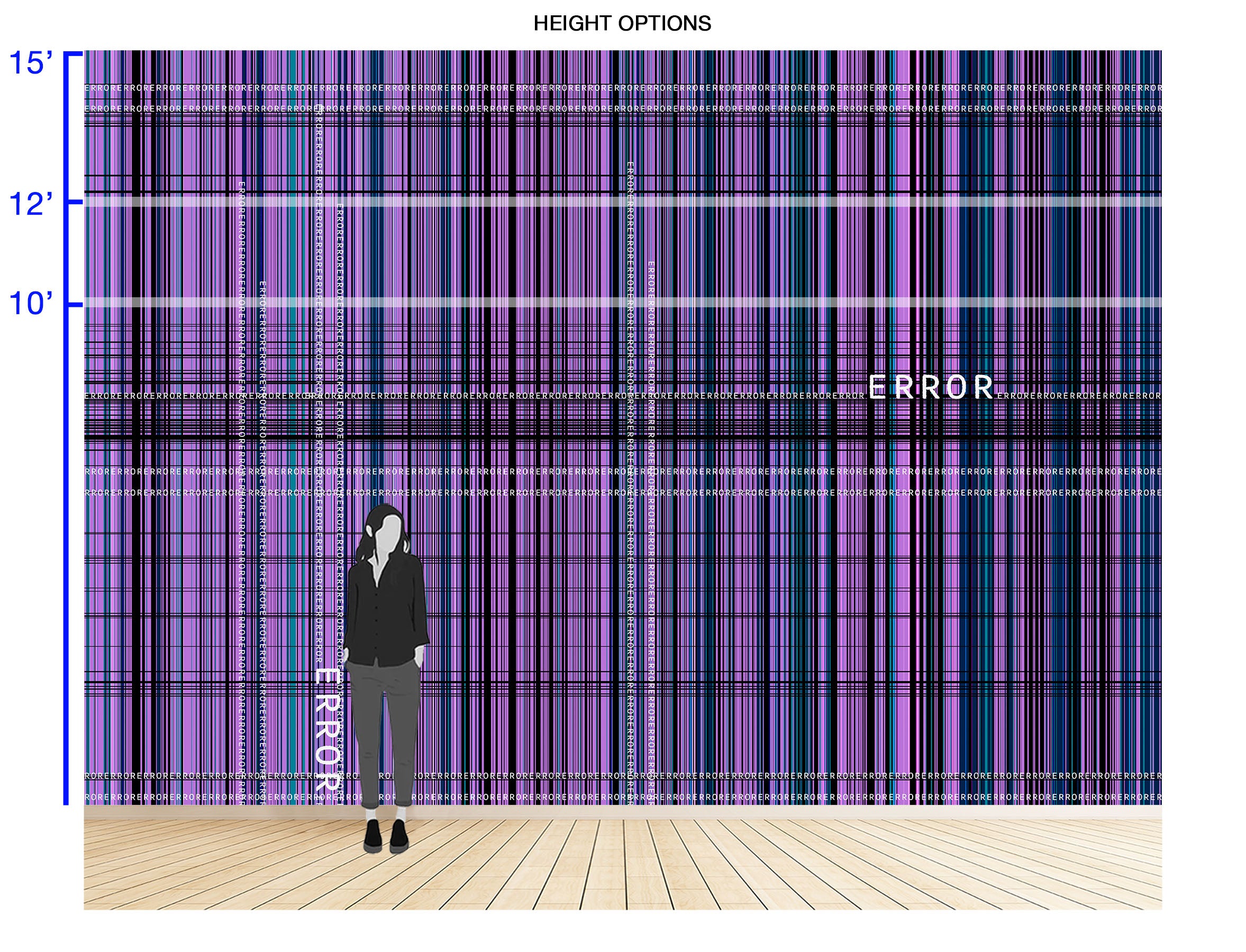 Image of Error Code in Purple - Wallpaper Mural - Quick Ship