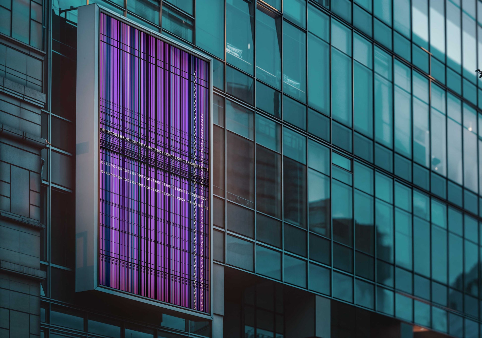 Error Code in Purple - Wallpaper Mural - Quick Ship