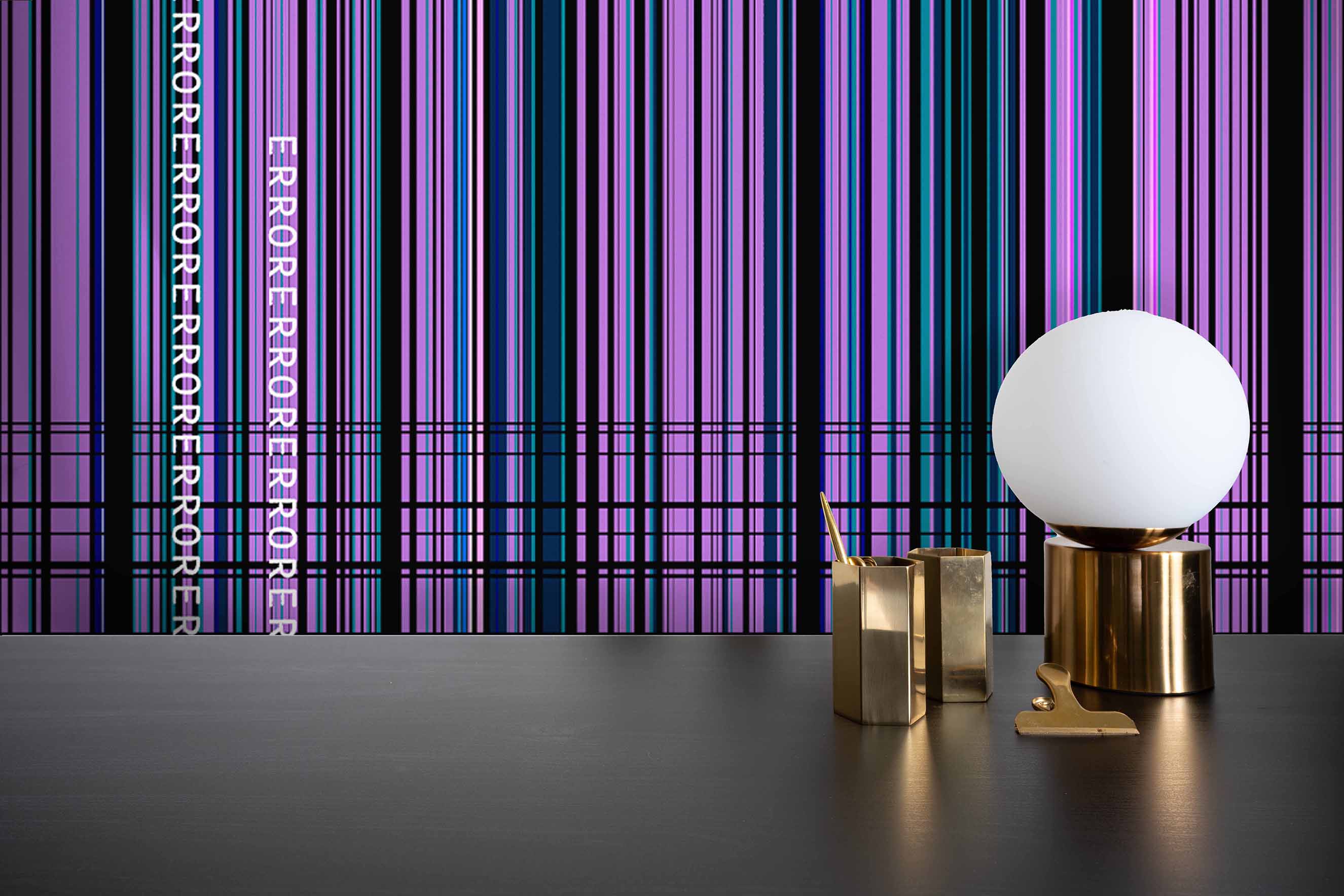 Image of Error Code in Purple - Wallpaper Mural - Quick Ship