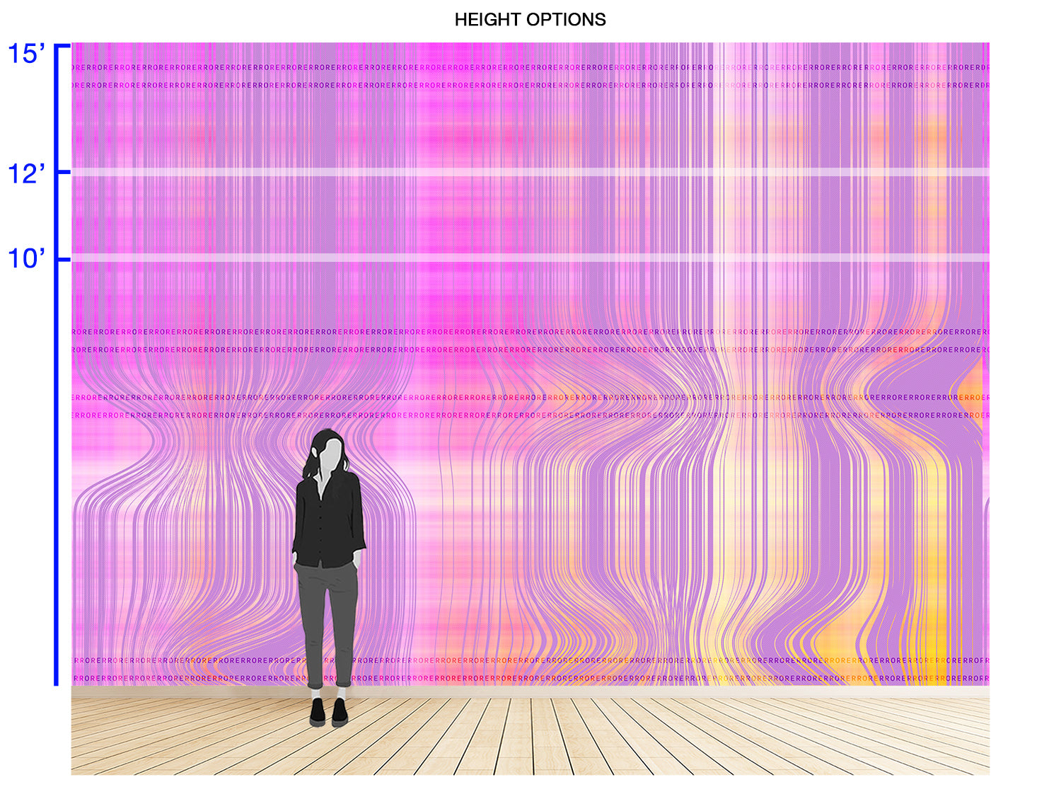 Image of Faulty Pattern in Digital Lavender - Wallpaper Mural - Quick Ship