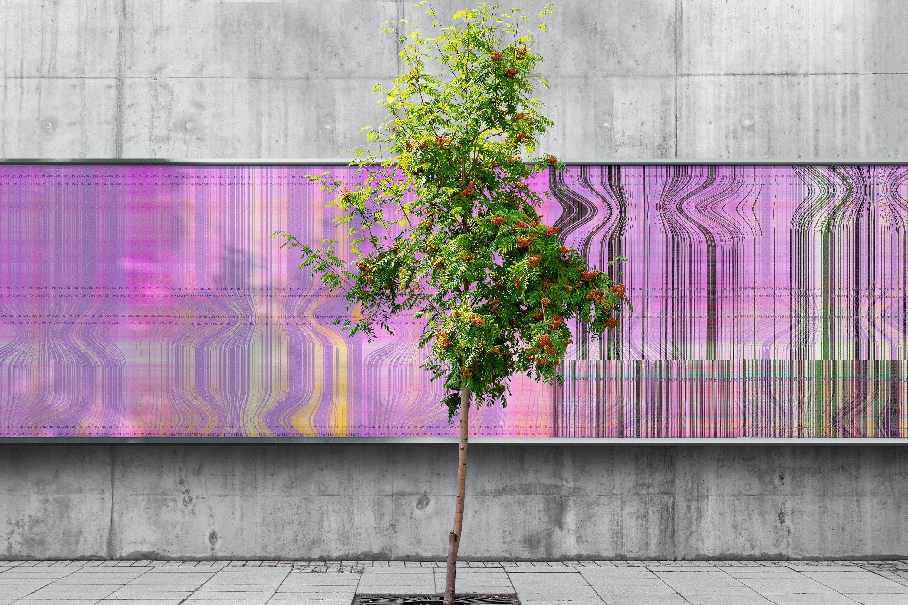 Image of Faulty Pattern in Digital Lavender - Wallpaper Mural - Quick Ship
