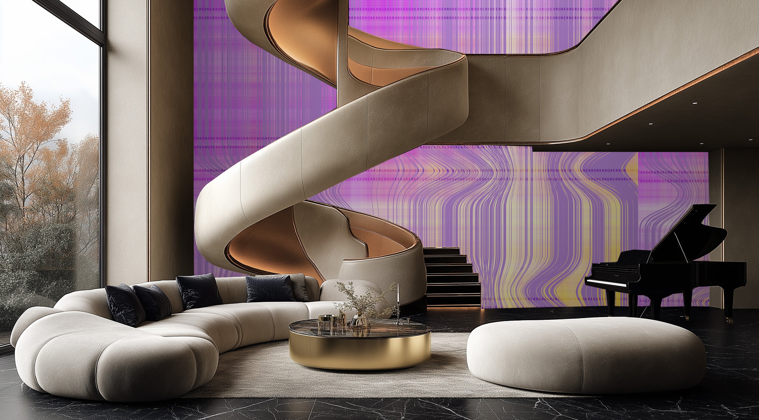 Image of Faulty Pattern in Digital Lavender - Wallpaper Mural - Quick Ship