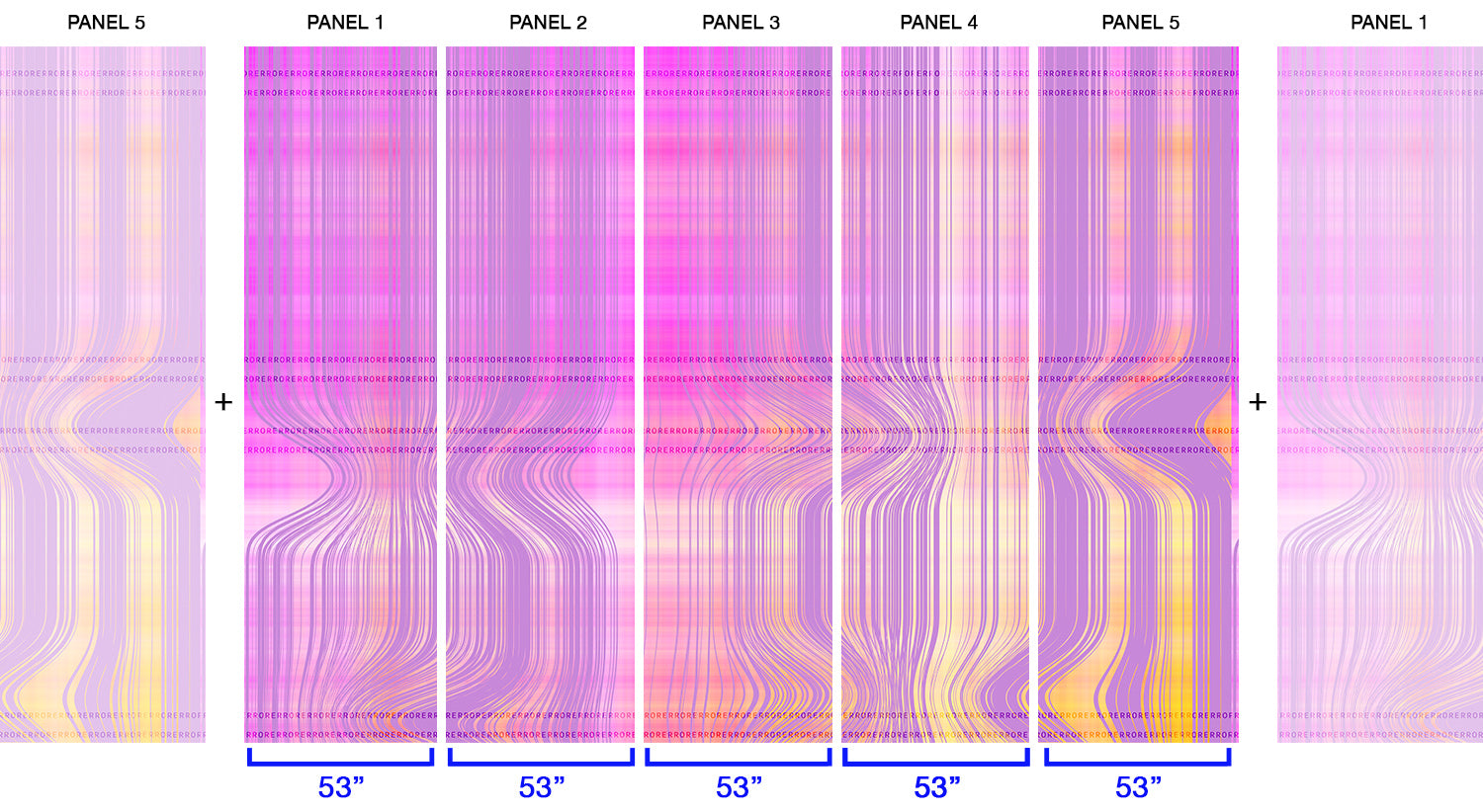 Image of Faulty Pattern in Digital Lavender - Wallpaper Mural - Quick Ship
