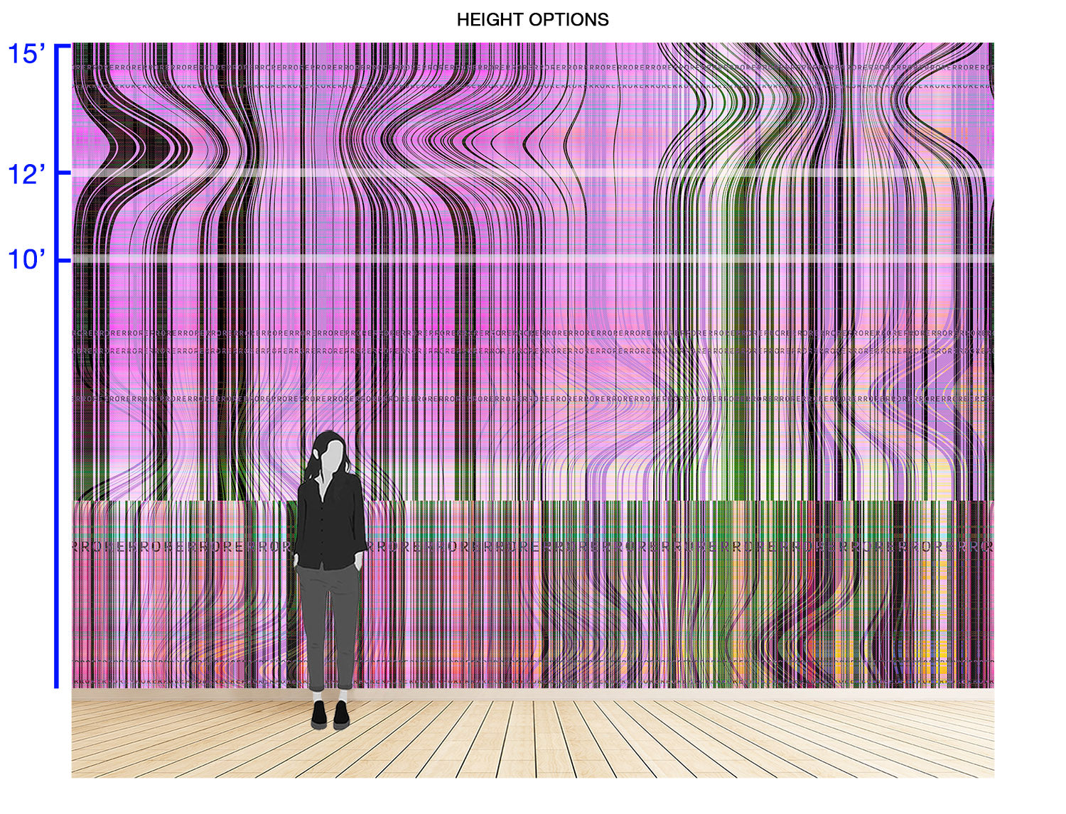 Image of Faulty Pattern in Orchid - Wallpaper Mural - Quick Ship