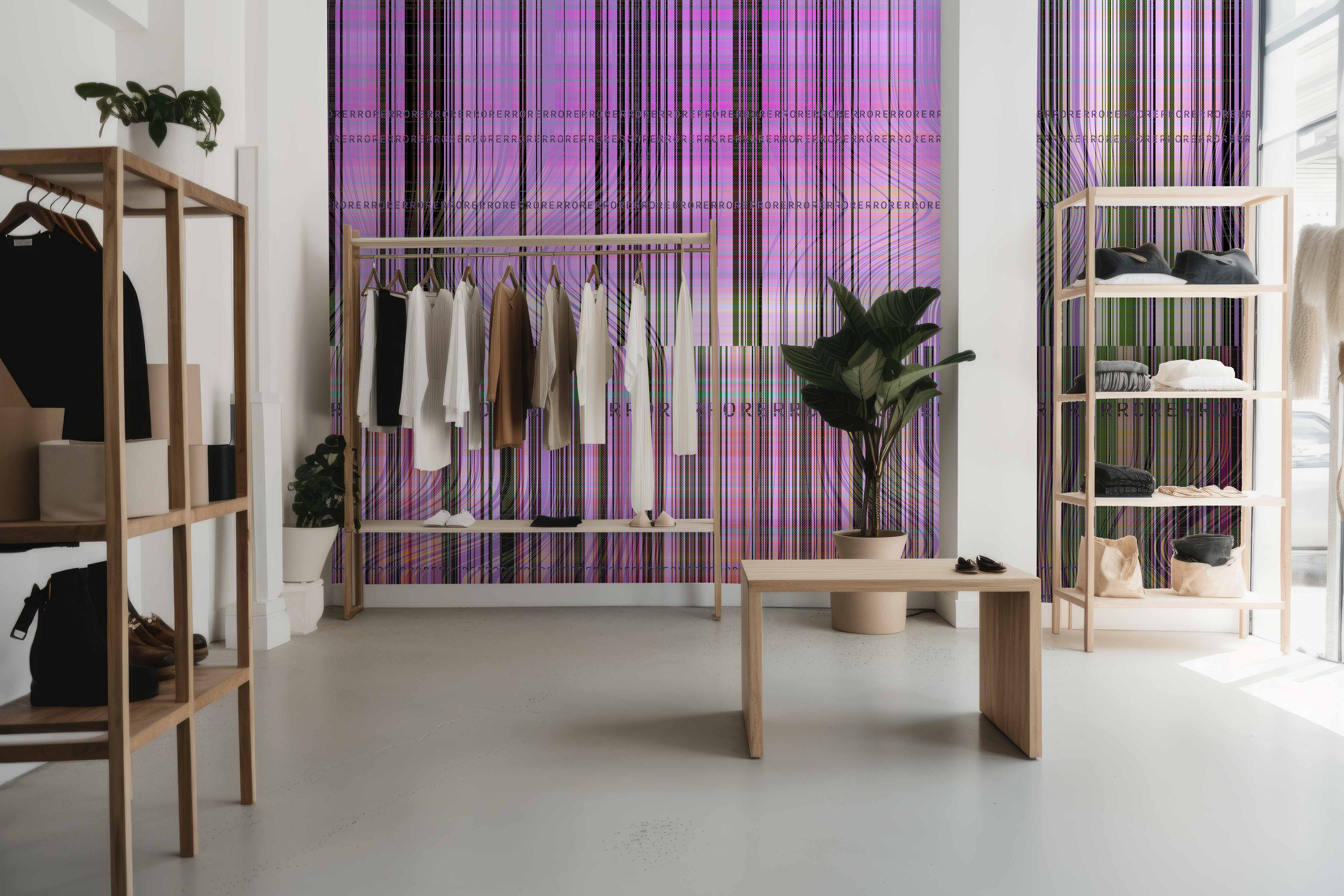 Image of Faulty Pattern in Orchid - Wallpaper Mural - Quick Ship