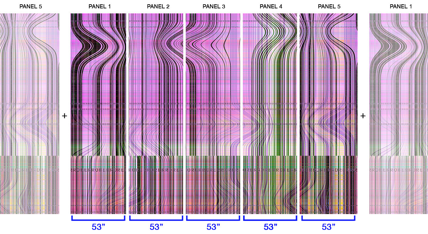 Image of Faulty Pattern in Orchid - Wallpaper Mural - Quick Ship