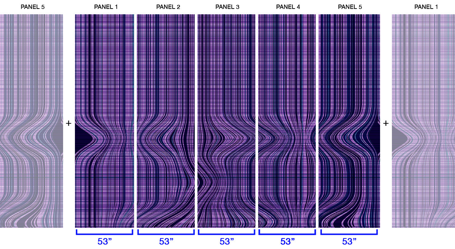Image of Faulty Pattern in Violet - Wallpaper Mural - Quick Ship
