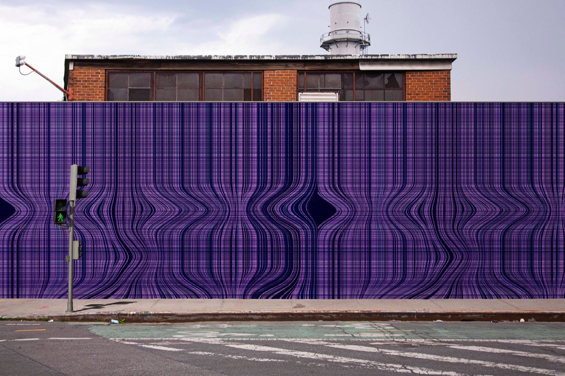 Faulty Pattern in Violet - Wallpaper Mural - Quick Ship