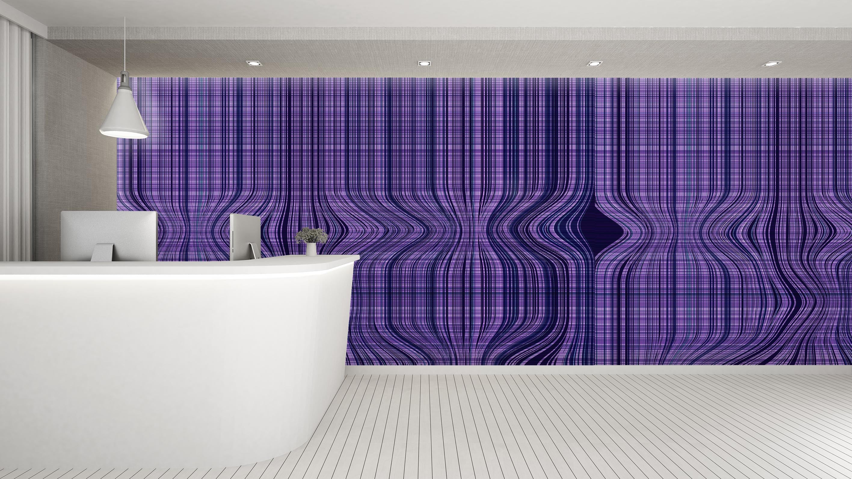 Image of Faulty Pattern in Violet - Wallpaper Mural - Quick Ship