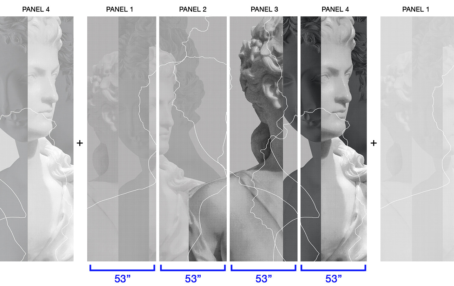 Image of Inversion in Stone - Wallpaper Mural - Quick Ship