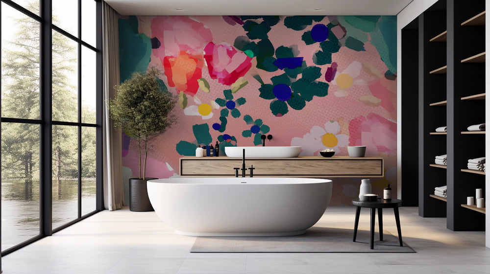 Flora in Blush Made to Measure Mural