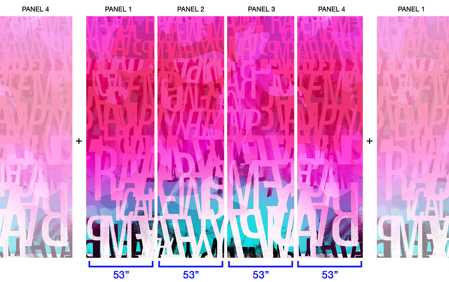 Image of Reimagine in Pink - Wallpaper Mural - Quick Ship