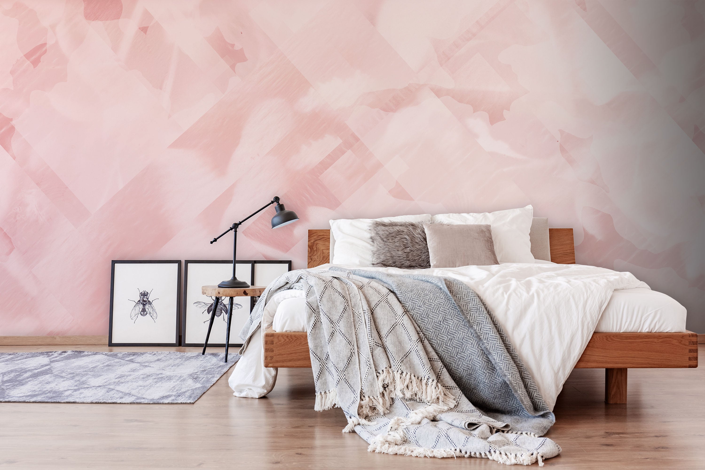 Image of Floret Askew in Blush Made to Measure Mural