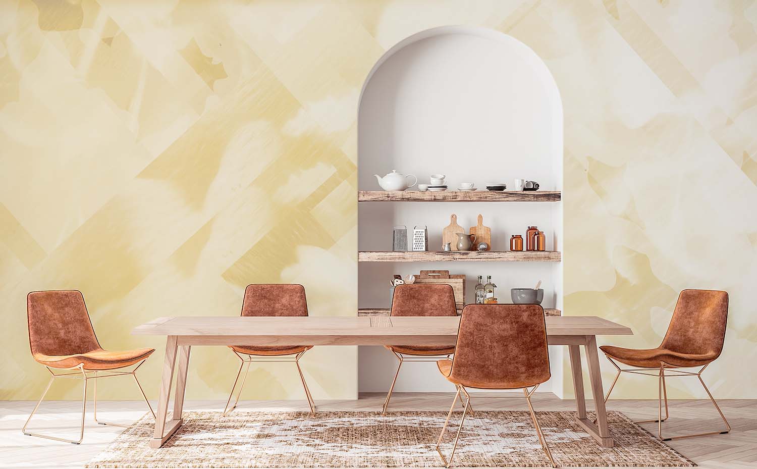 Floret Askew in Marigold Made to Measure Mural