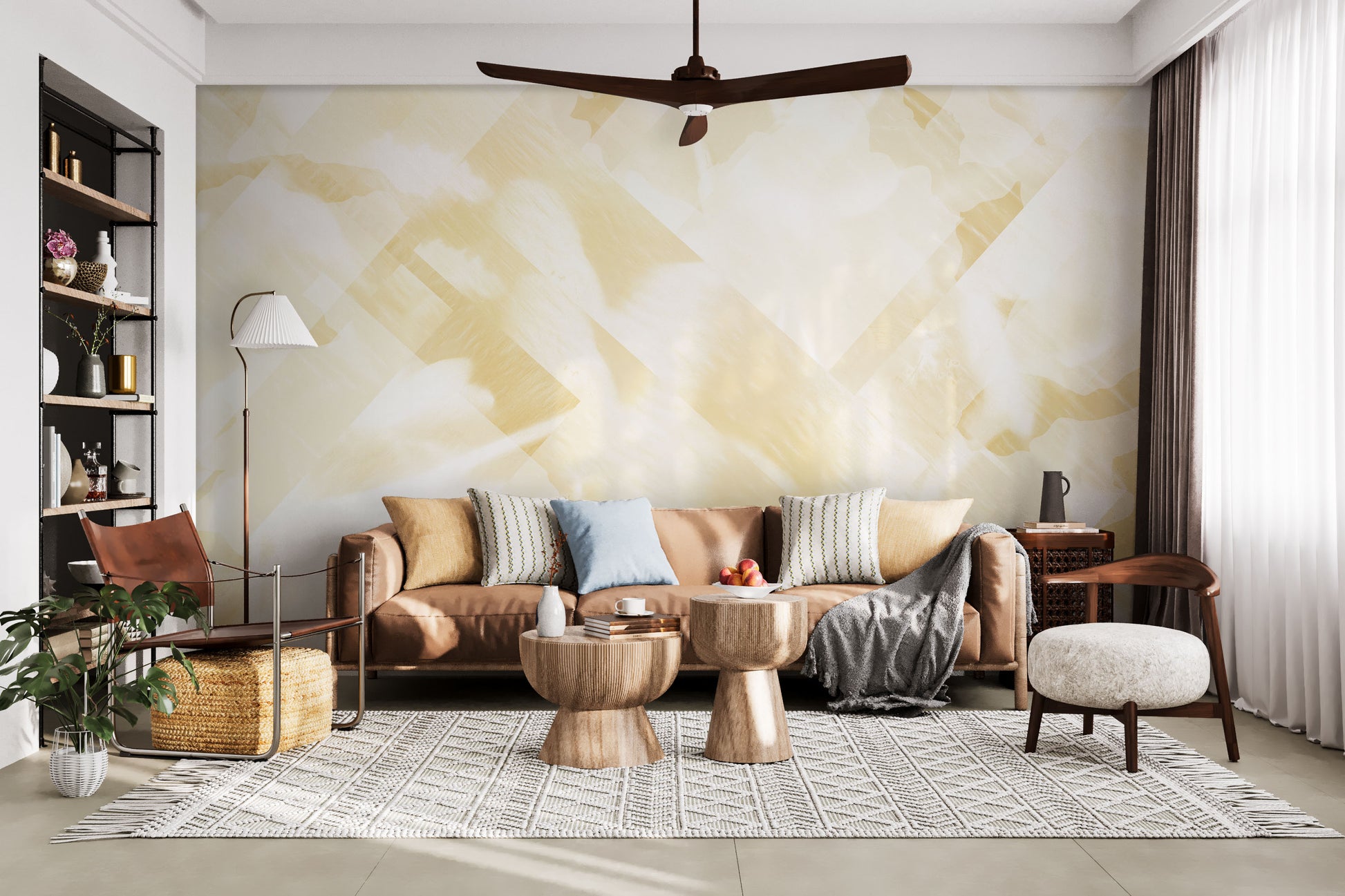 Floret Askew in Marigold Made to Measure Mural